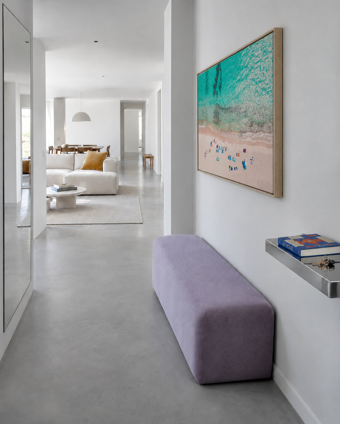 Beach Day - Framed canvas in an interior