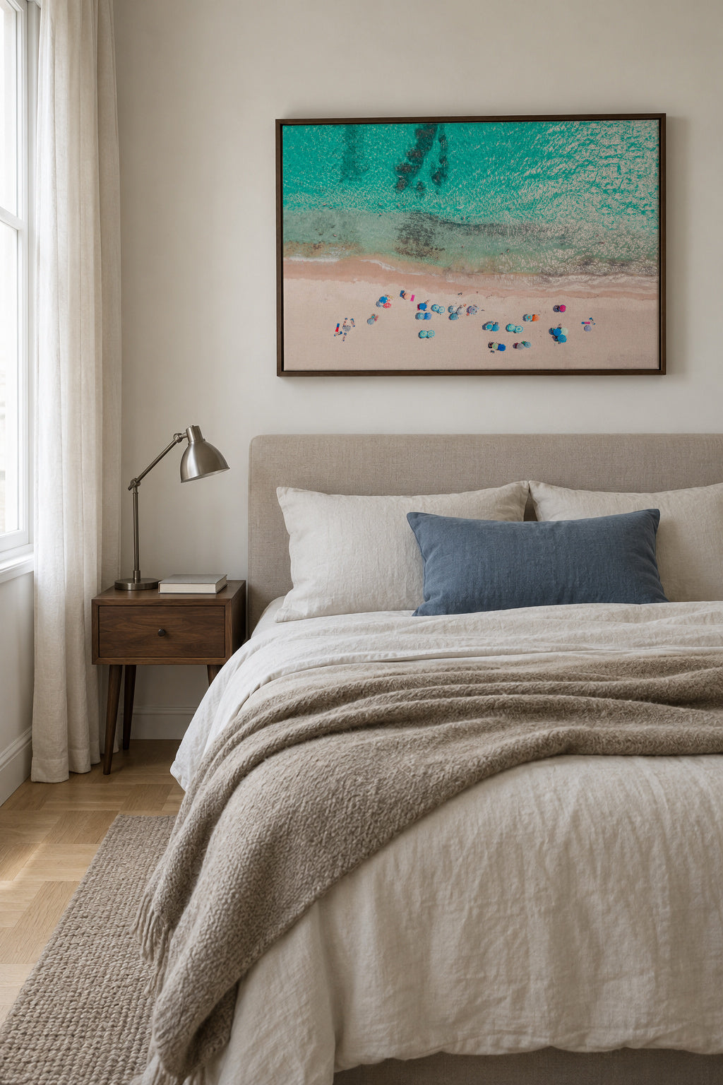 Beach Day - Framed canvas in an interior