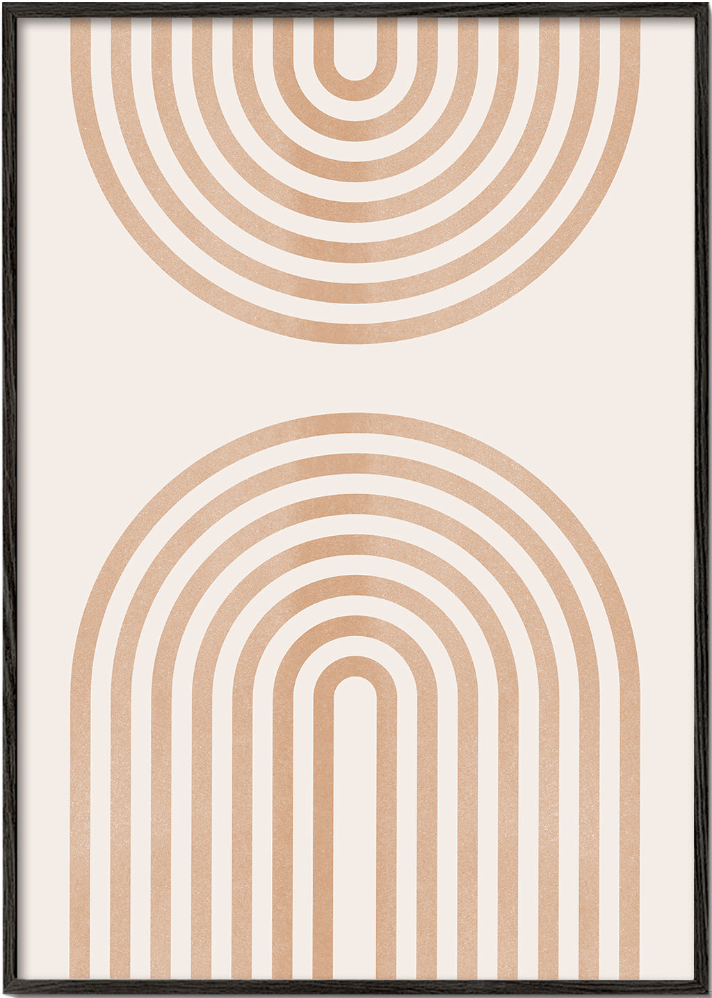 Plakat geometryczny z minimalistycznymi łukami