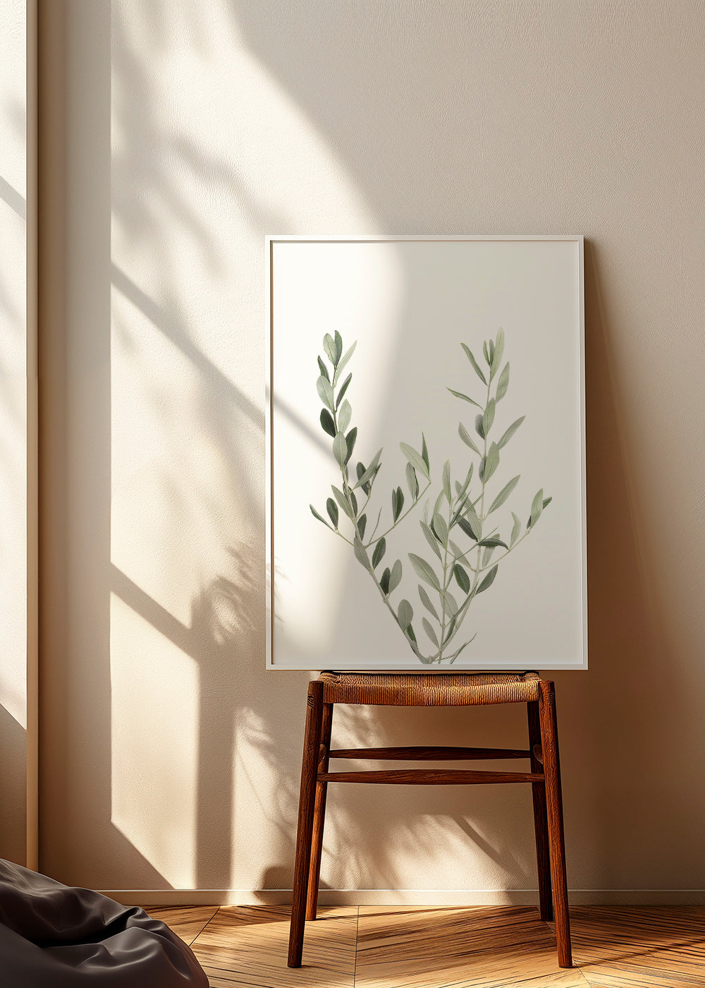 Plakat botaniczny gałązka oliwki minimal