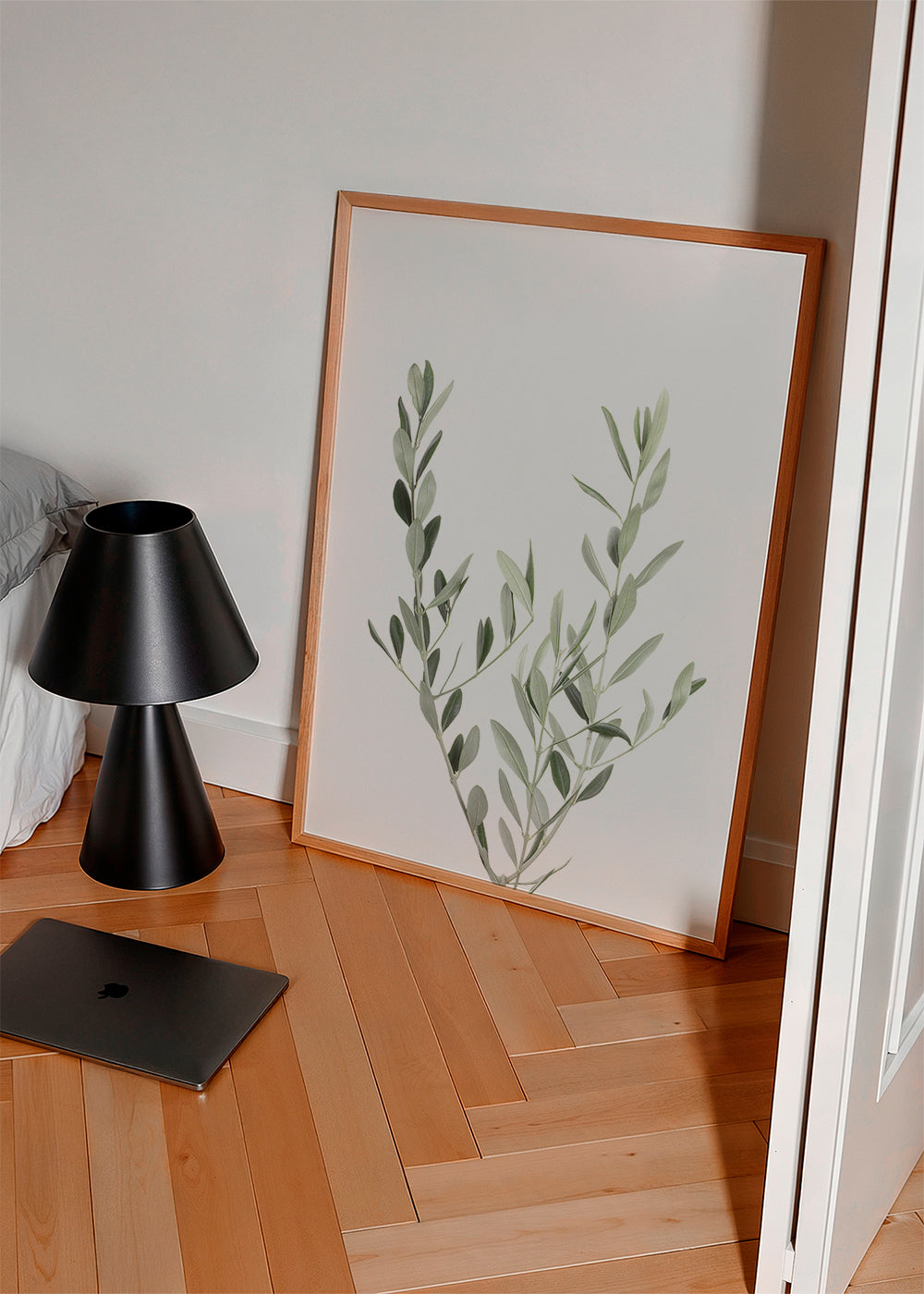 Plakat botaniczny gałązka oliwki minimal