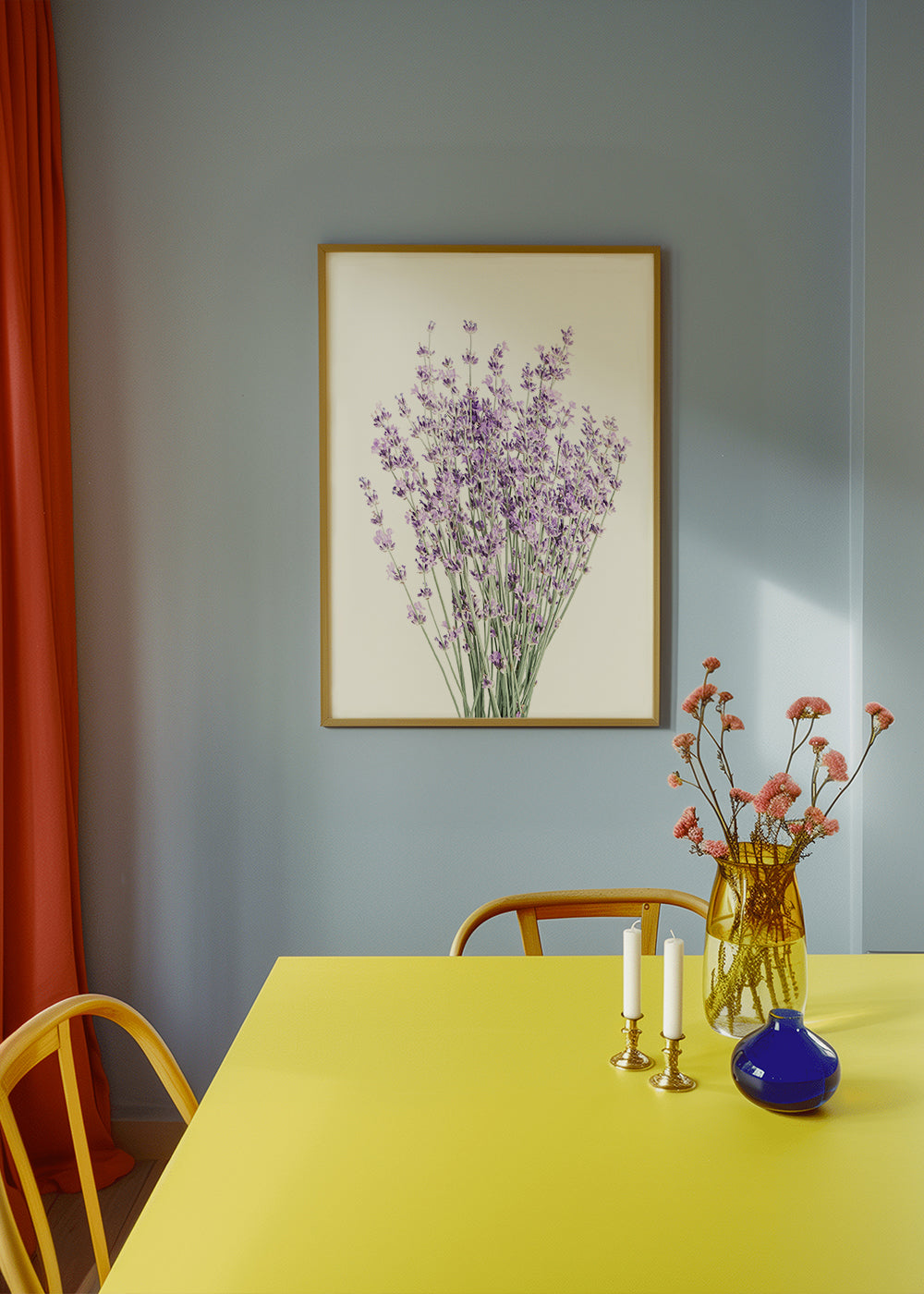 Plakat botaniczny: bukiet lawendy