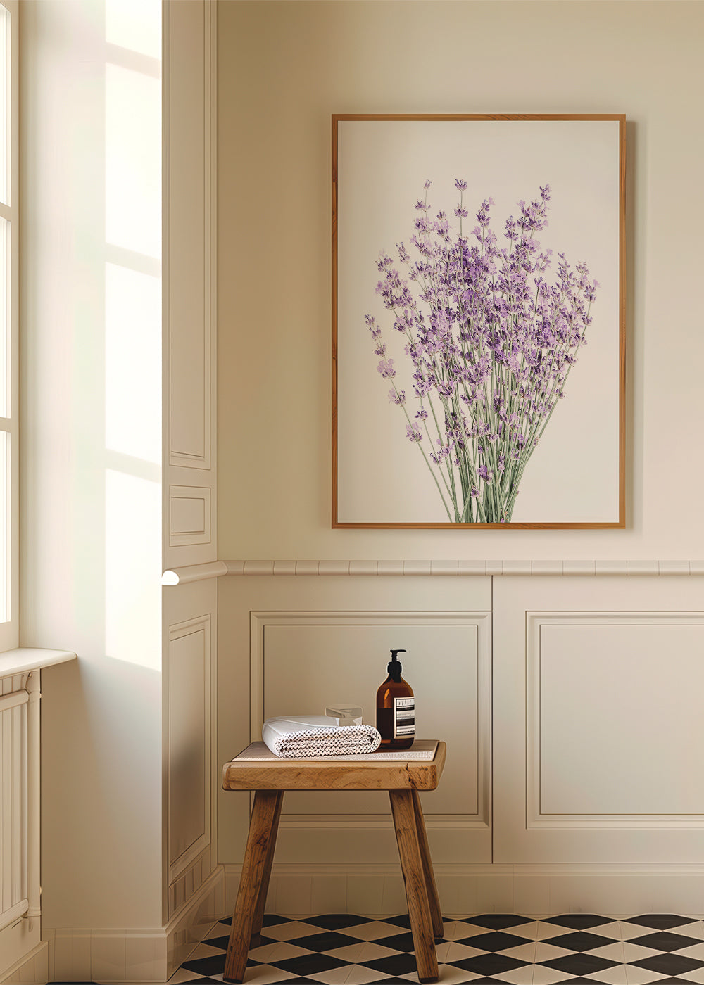 Plakat botaniczny: bukiet lawendy