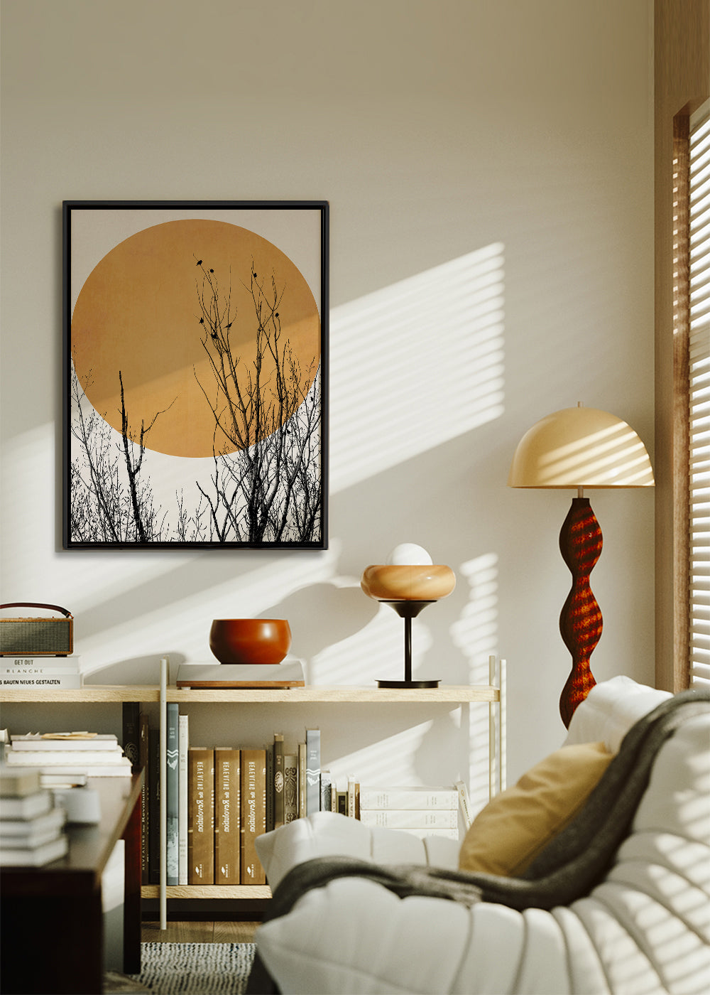 Plakat botaniczny ocre słońce