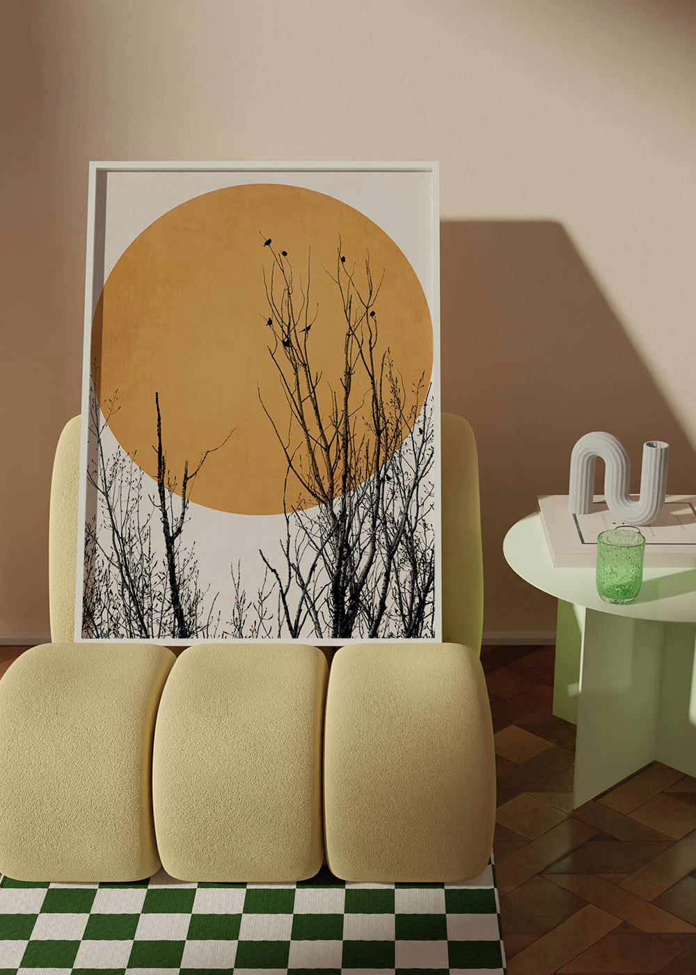 Plakat botaniczny ocre słońce
