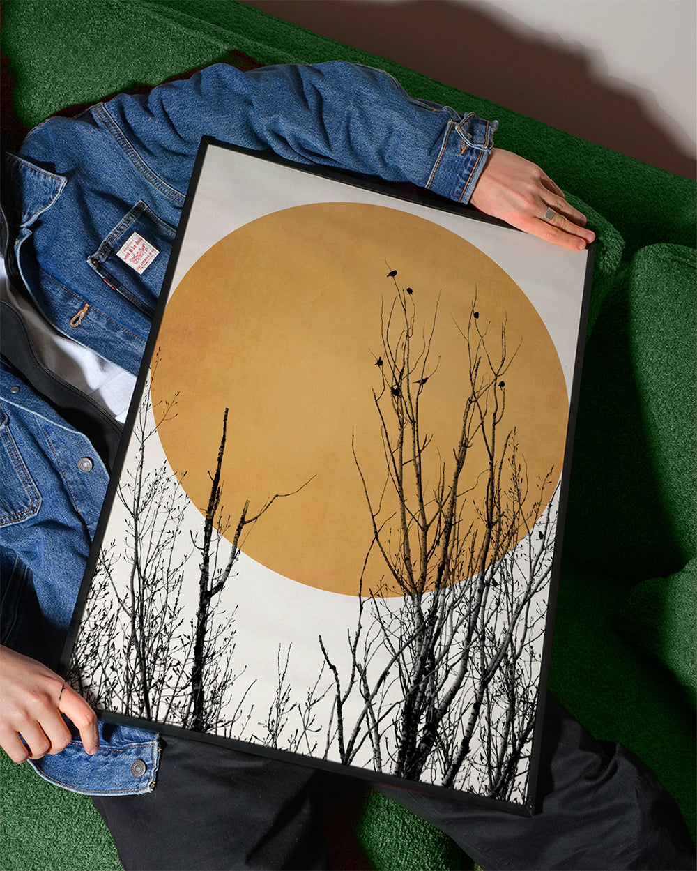 Plakat botaniczny ocre słońce