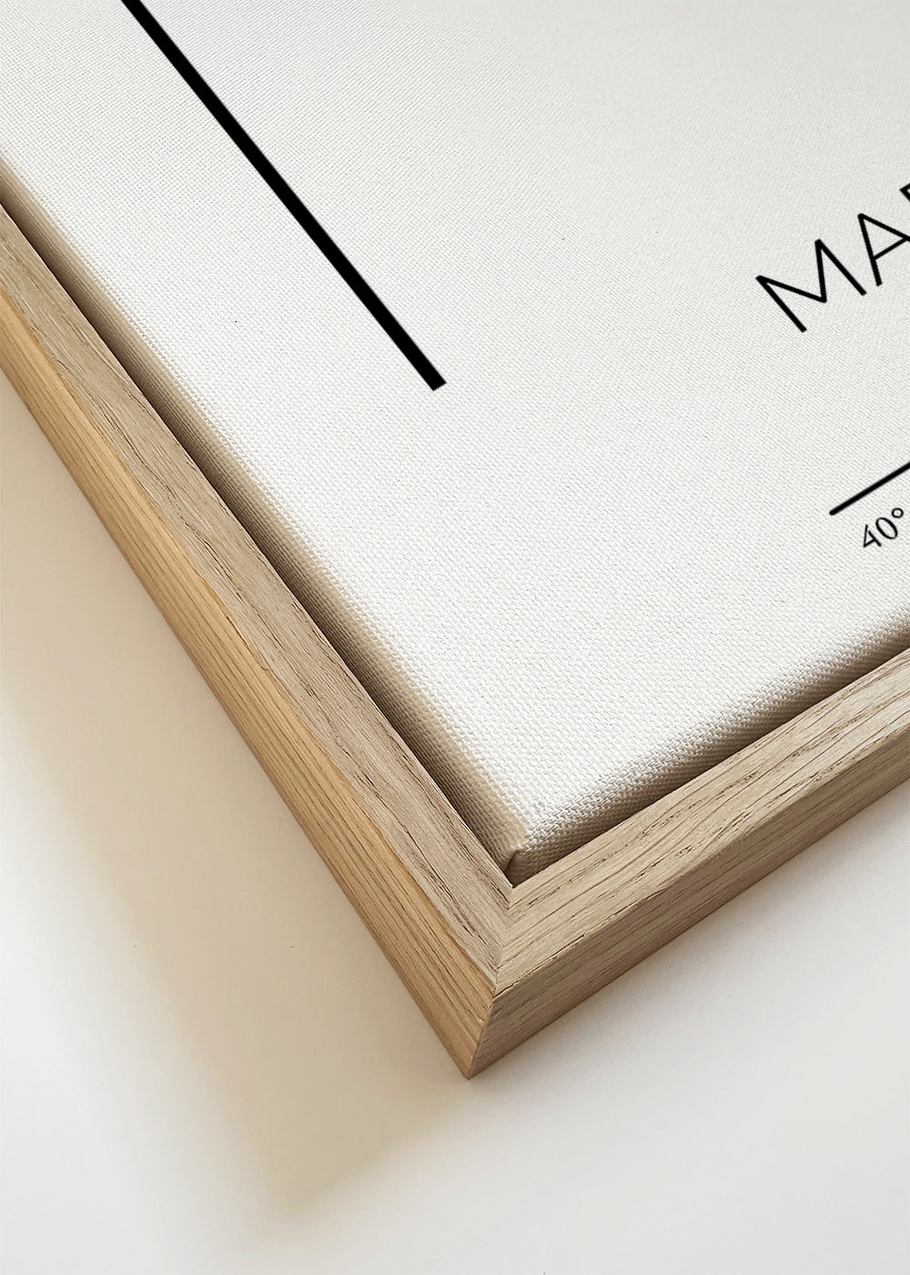Plakat miasta Madryt z minimalistyczną literą M