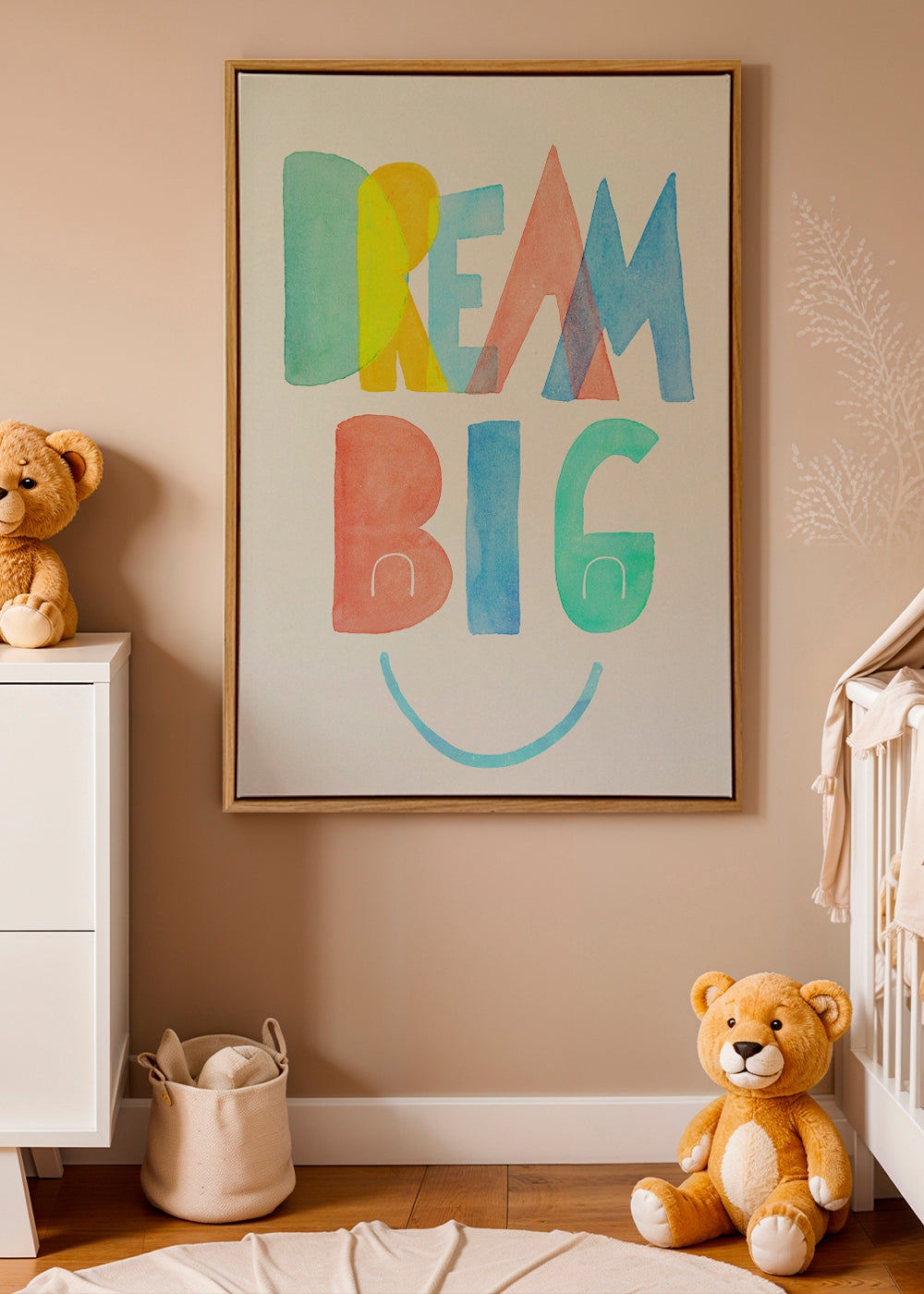 Ilustracja typograficzna akwarela 'Dream Big'
