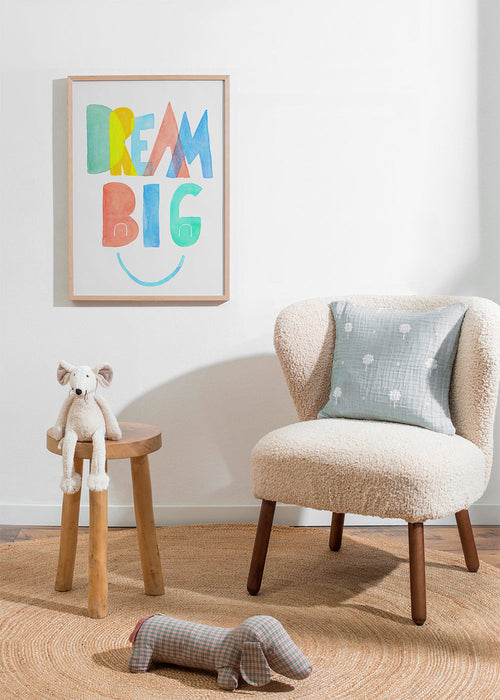 Ilustracja typograficzna akwarela 'Dream Big'