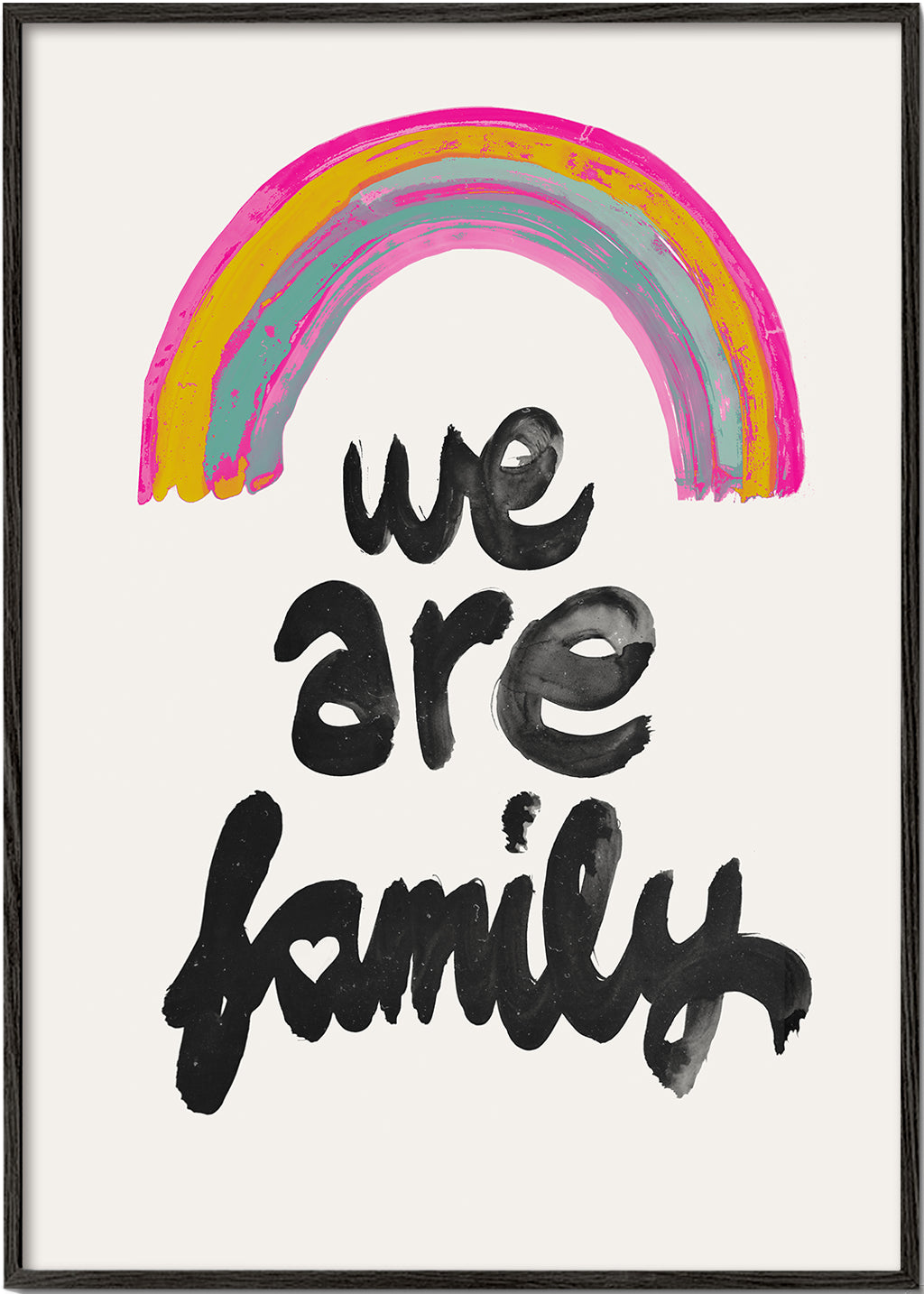 Ilustracja 'We are family' malowana tęcza