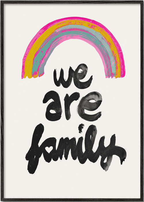 Ilustracja 'We are family' malowana tęcza