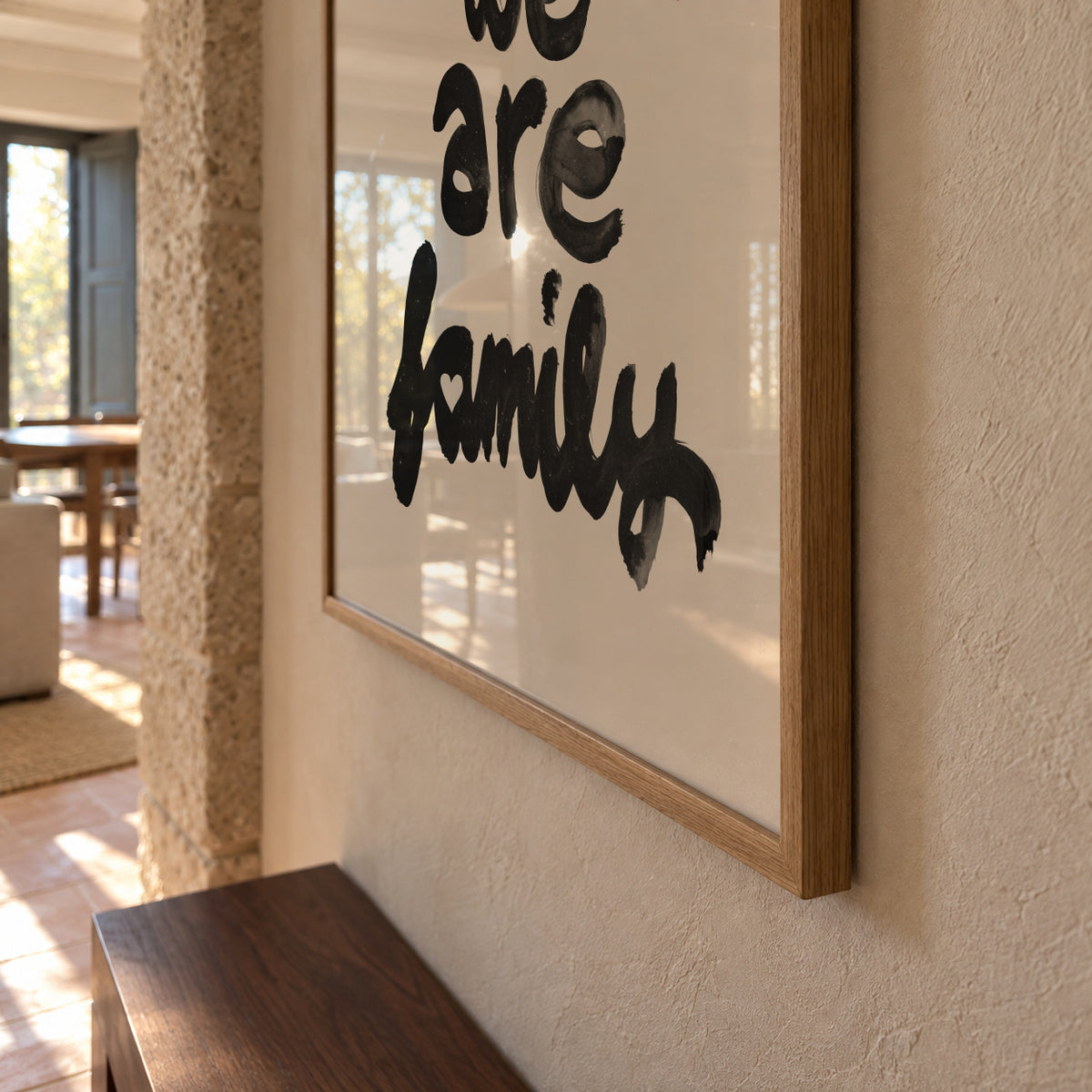 We are family - Framed poster detail
