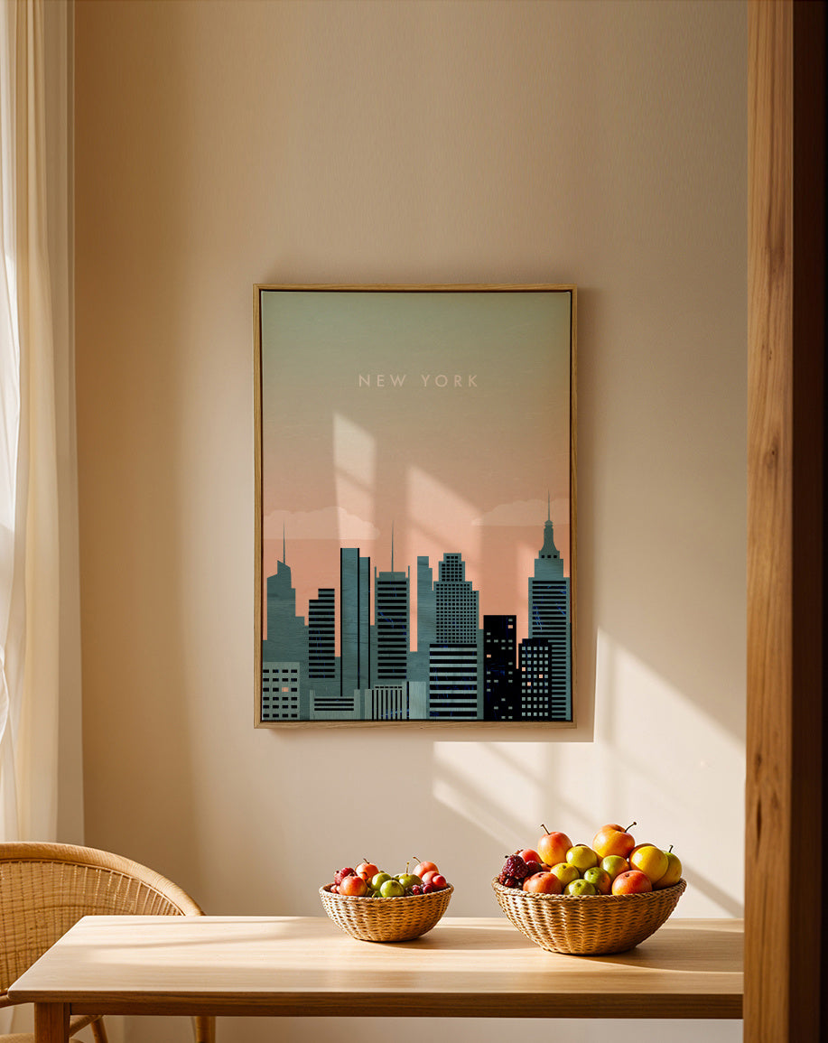 New York - Framed canvas in an interior