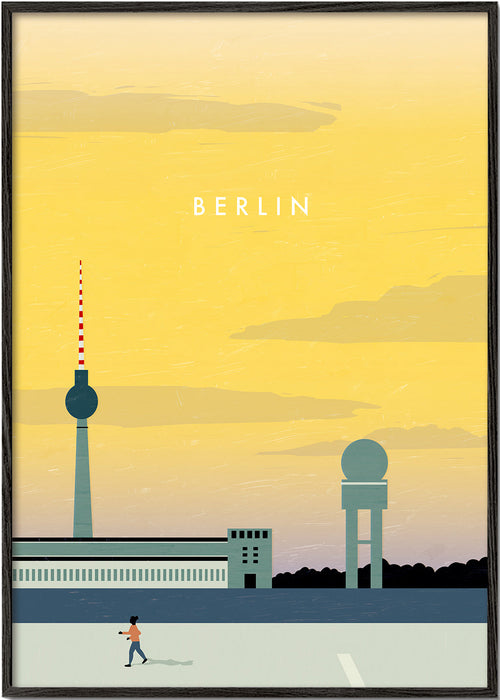 Plakat podróżniczy Berlin skyline minimalistyczny