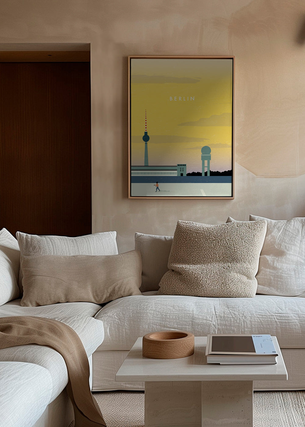 Plakat podróżniczy Berlin skyline minimalistyczny