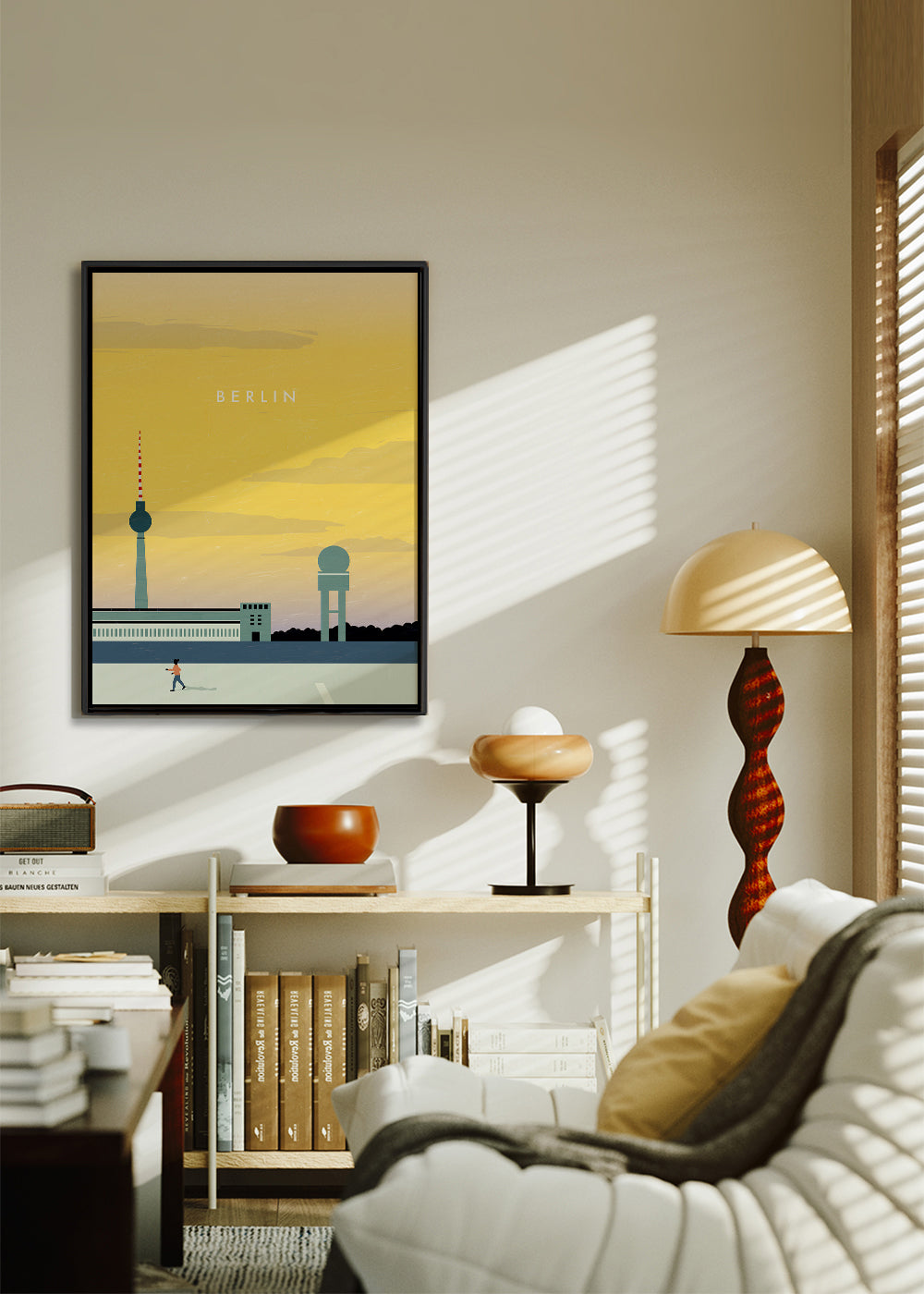 Plakat podróżniczy Berlin skyline minimalistyczny