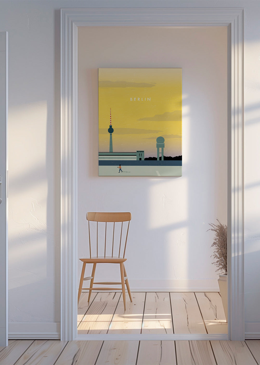 Plakat podróżniczy Berlin skyline minimalistyczny
