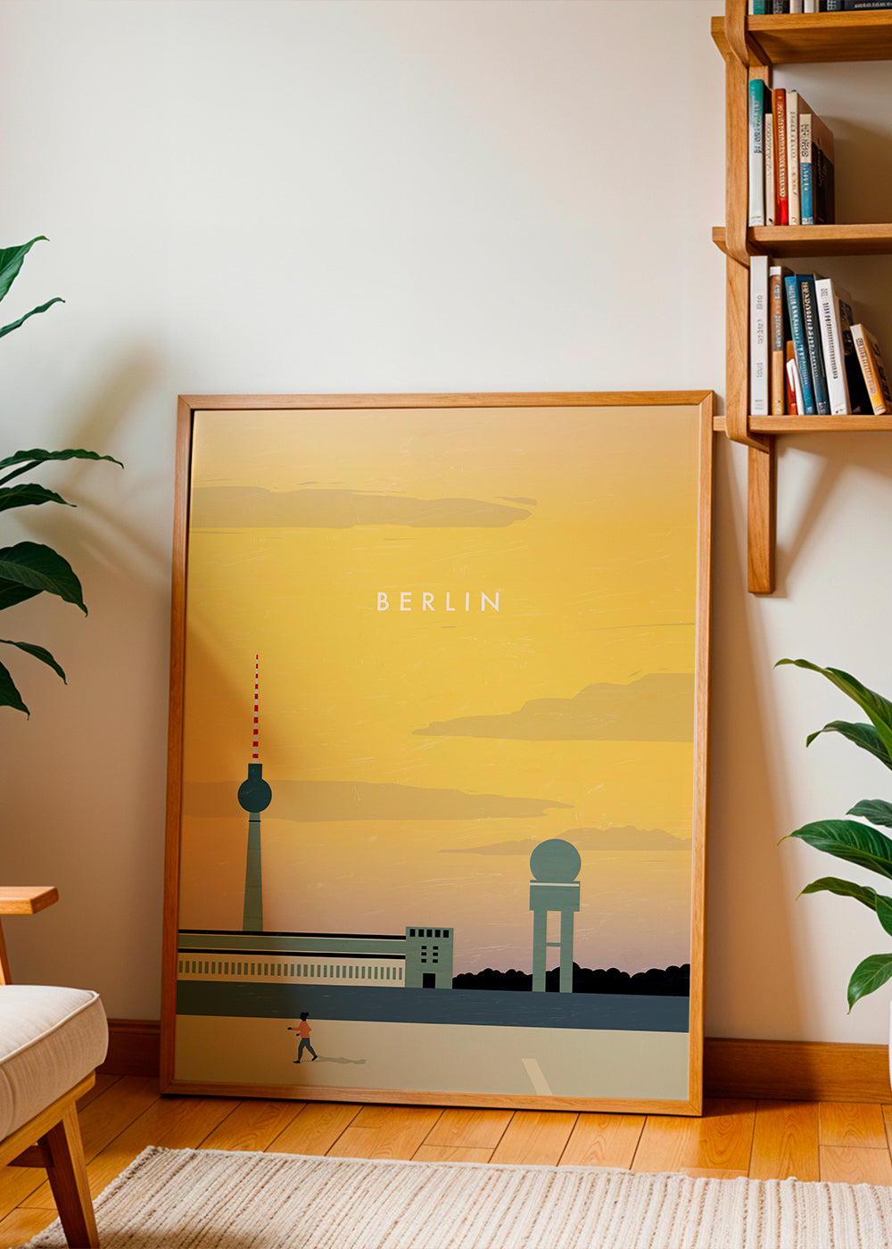 Plakat podróżniczy Berlin skyline minimalistyczny