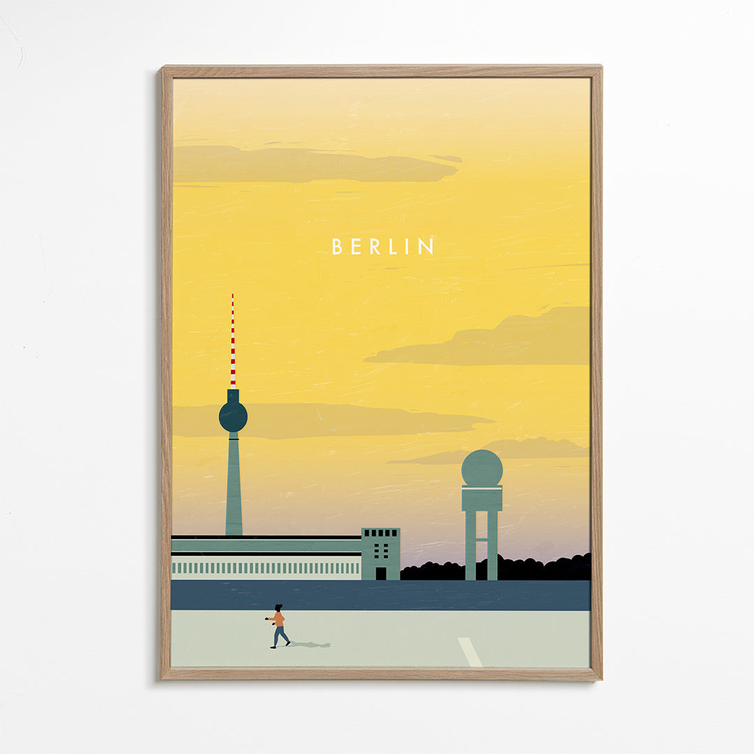 Plakat podróżniczy Berlin skyline minimalistyczny