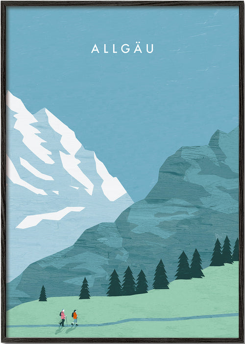 Obraz krajobrazowy Allgäu ilustracja