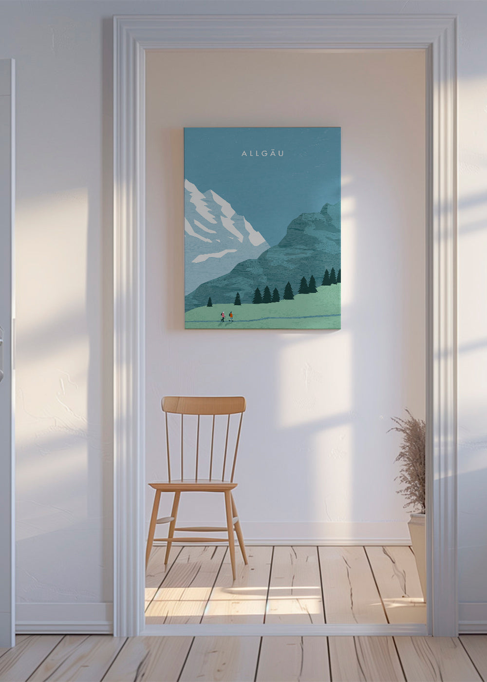 Obraz krajobrazowy Allgäu ilustracja