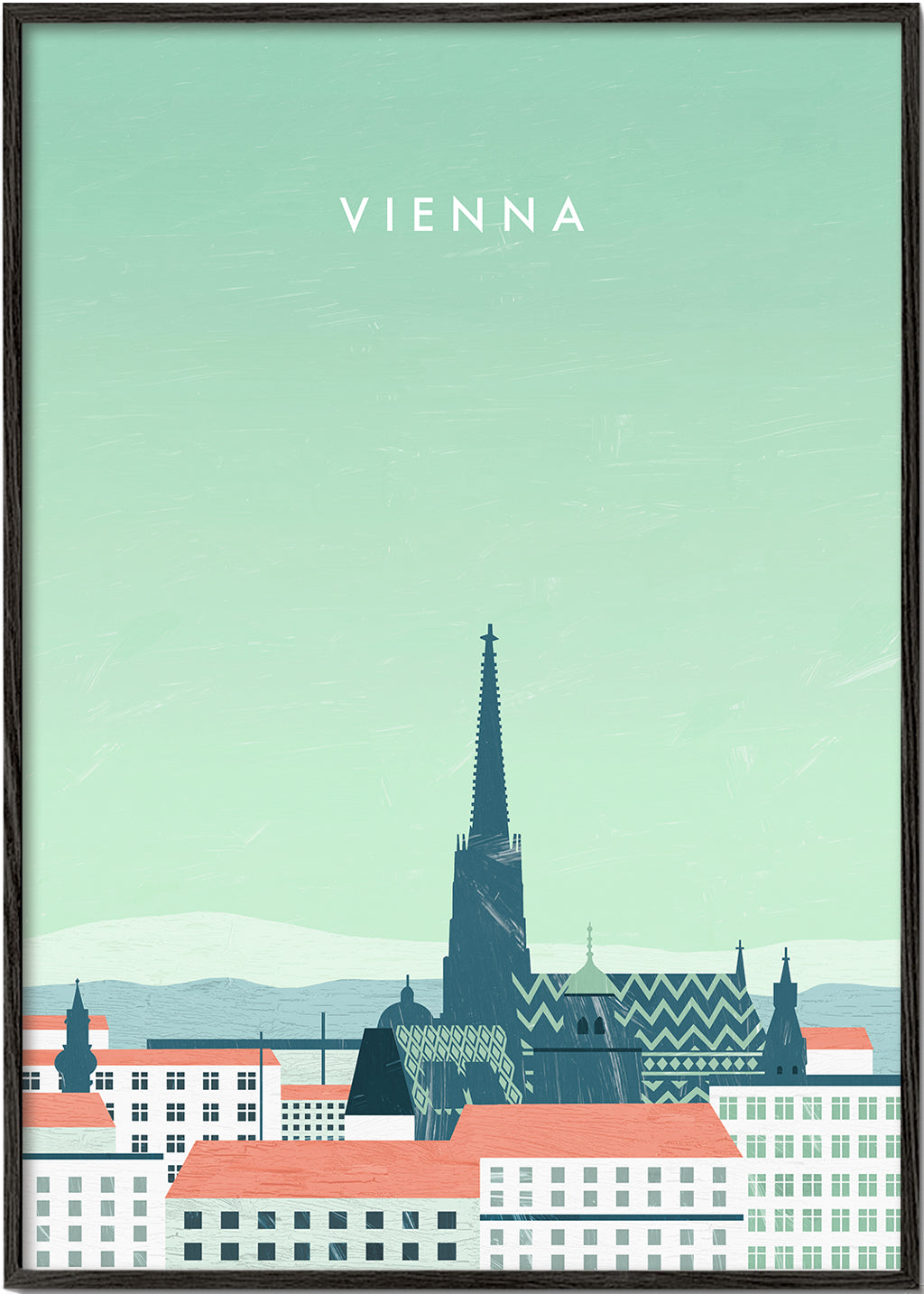 Sztuka do kuchni Vienna stylizowana w pastelach