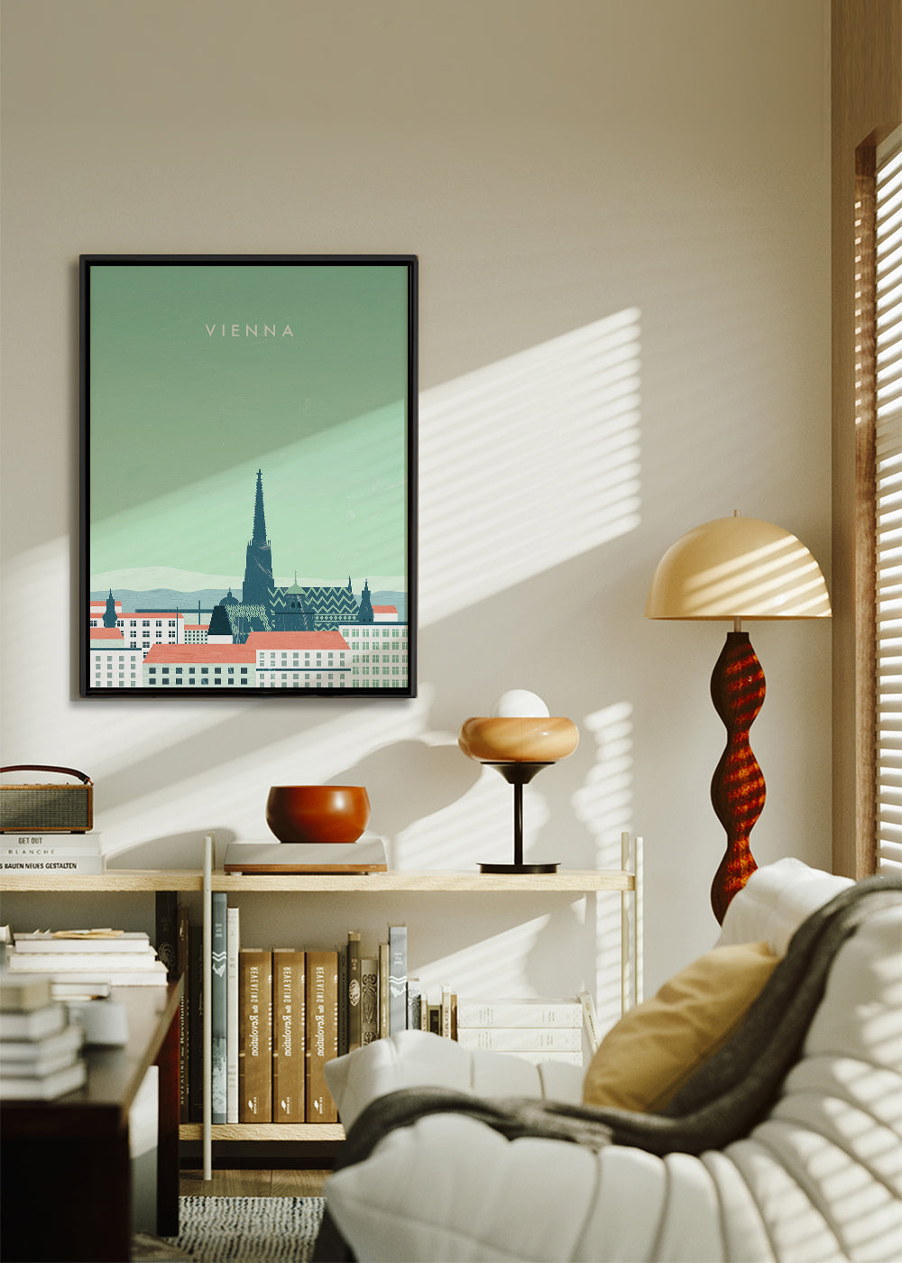 Sztuka do kuchni Vienna stylizowana w pastelach