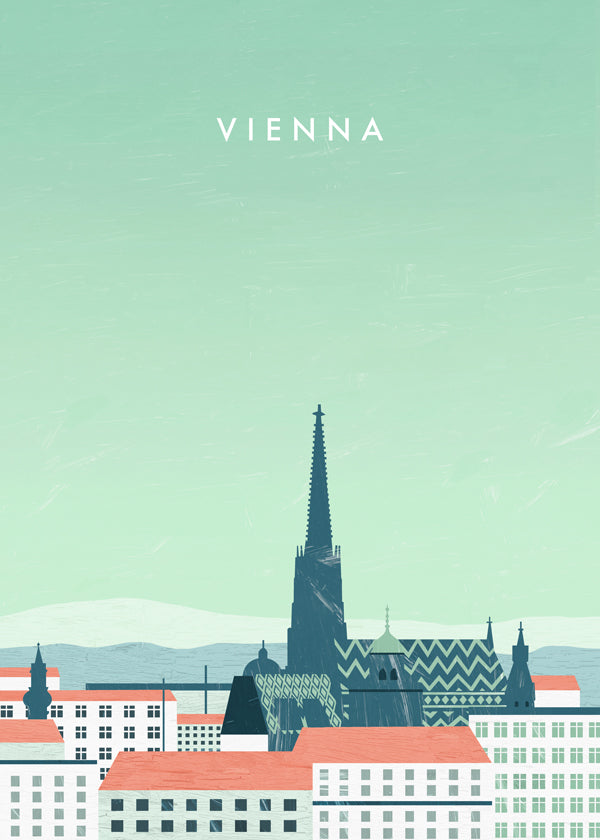Sztuka do kuchni Vienna stylizowana w pastelach