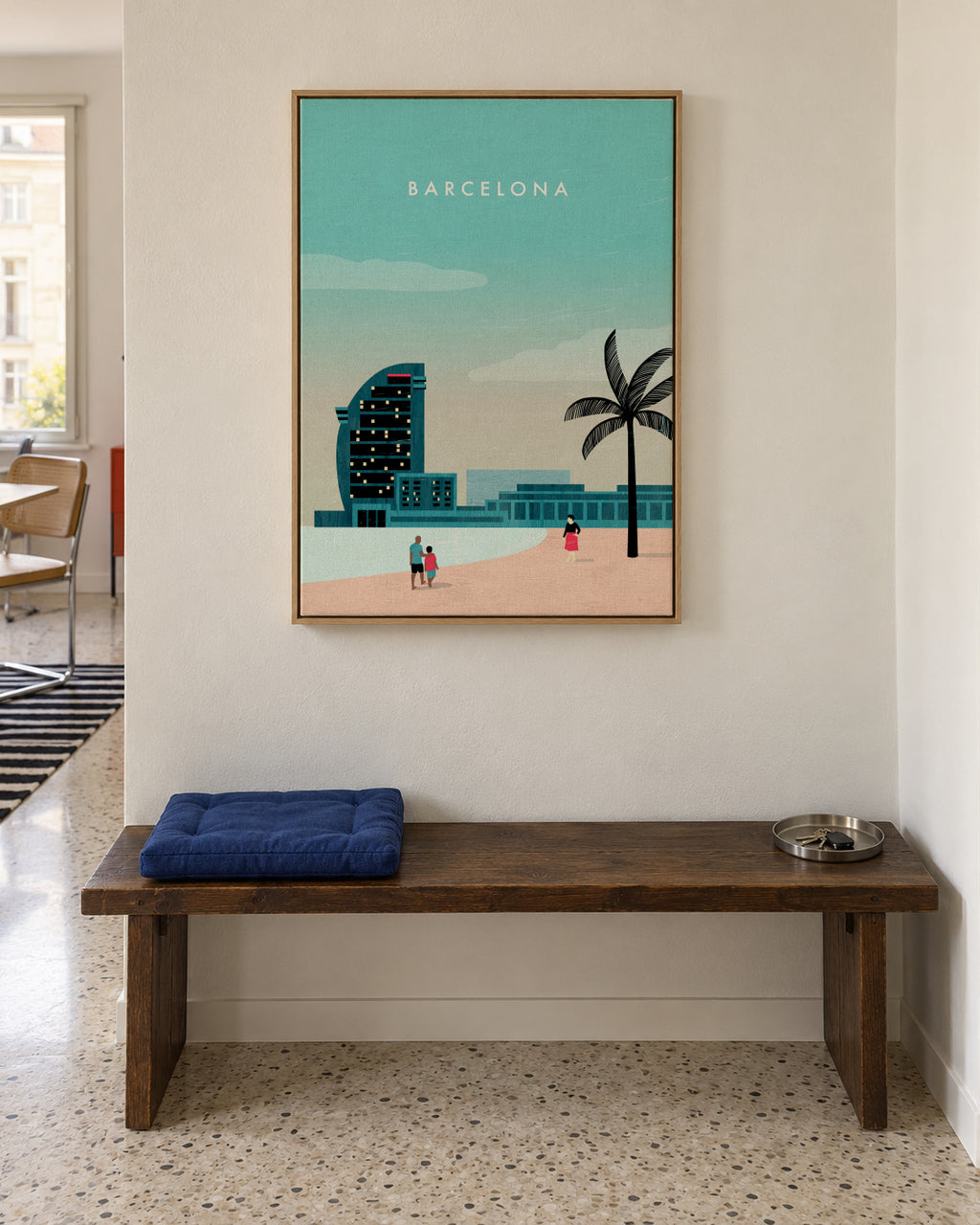 Barcelona - Framed canvas in an interior