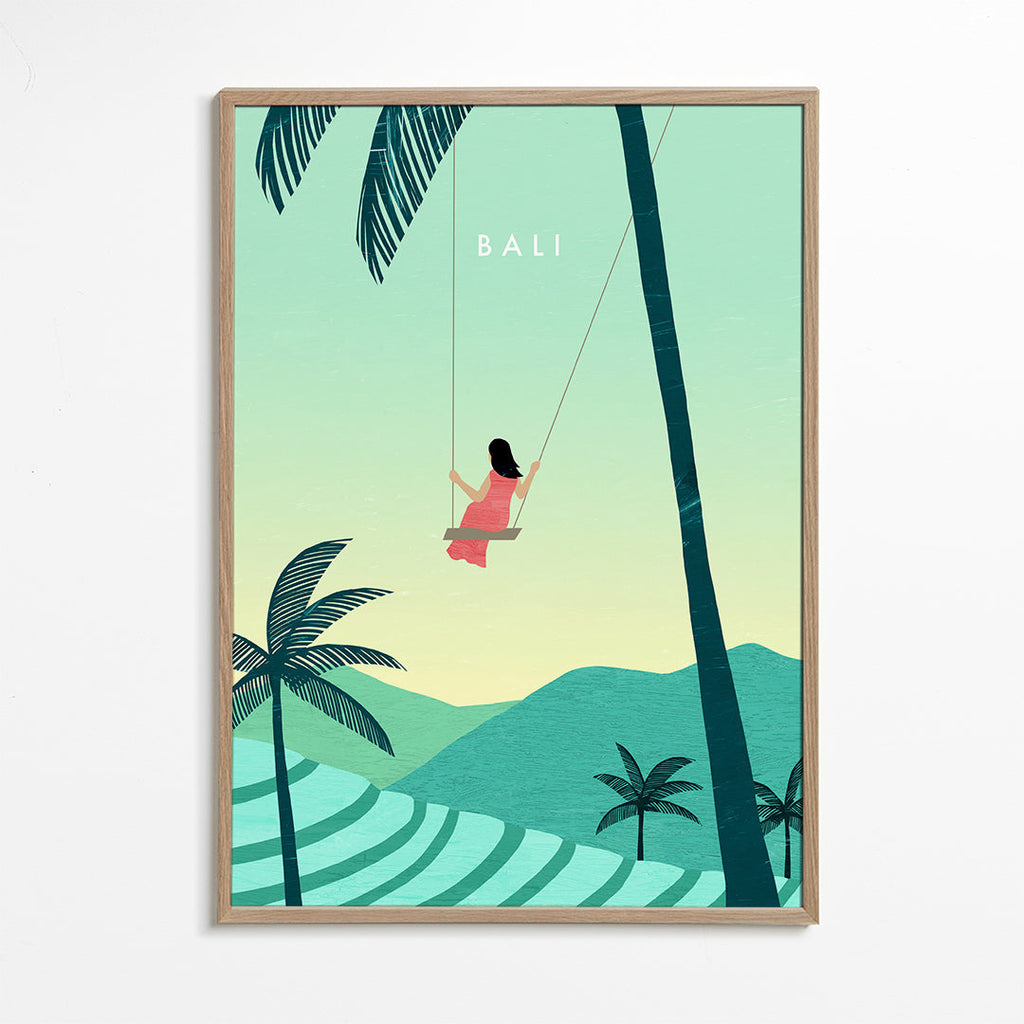Sztuka do kuchni Bali: ilustracja huśtawki tropikalnej
