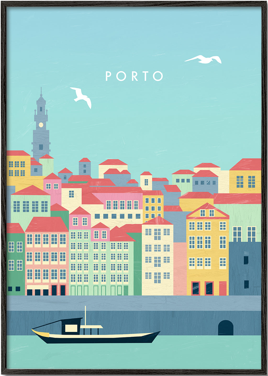 Plakat podróżniczy Porto ilustracyjny