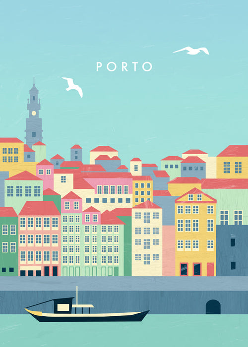 Plakat podróżniczy Porto ilustracyjny