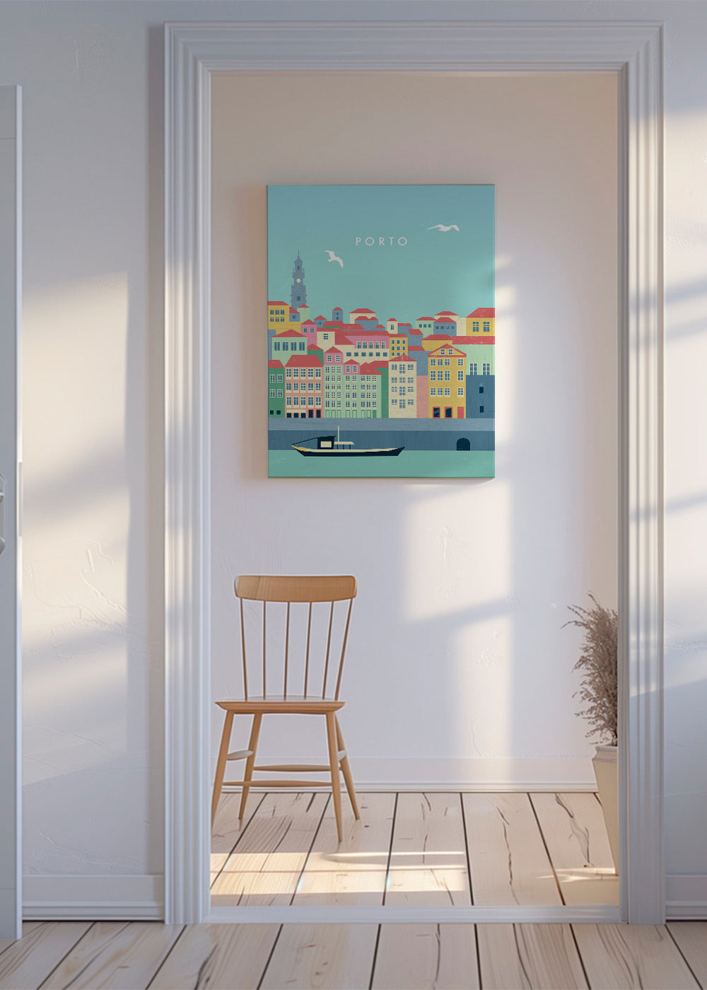 Plakat podróżniczy Porto ilustracyjny