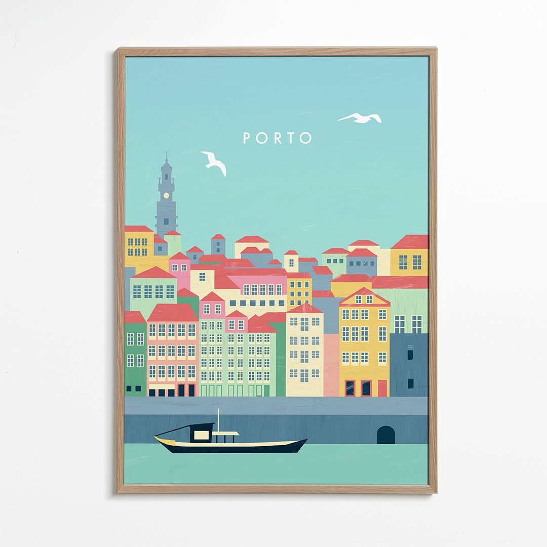 Plakat podróżniczy Porto ilustracyjny