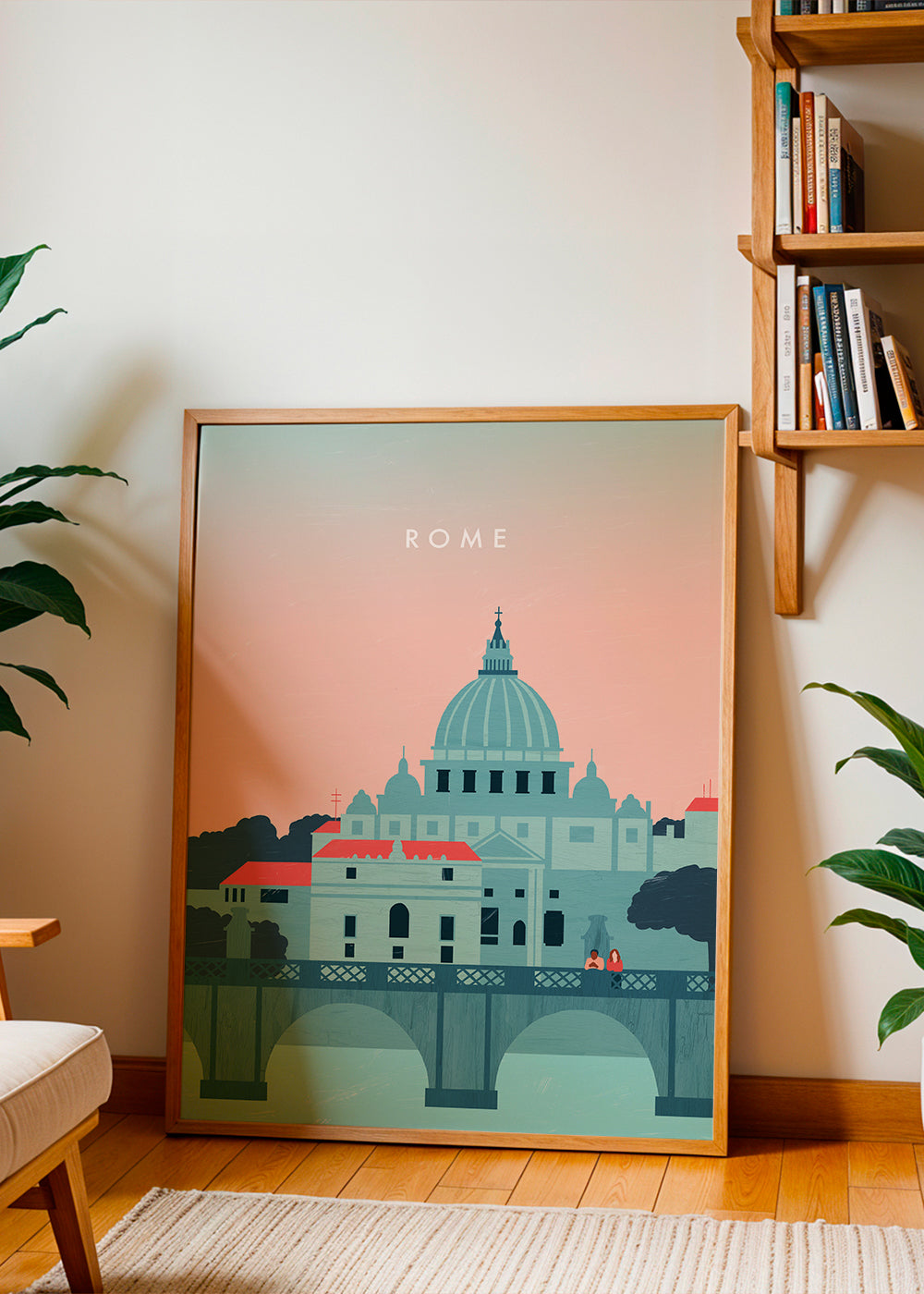 Plakat podróżniczy Rzym w pastelach