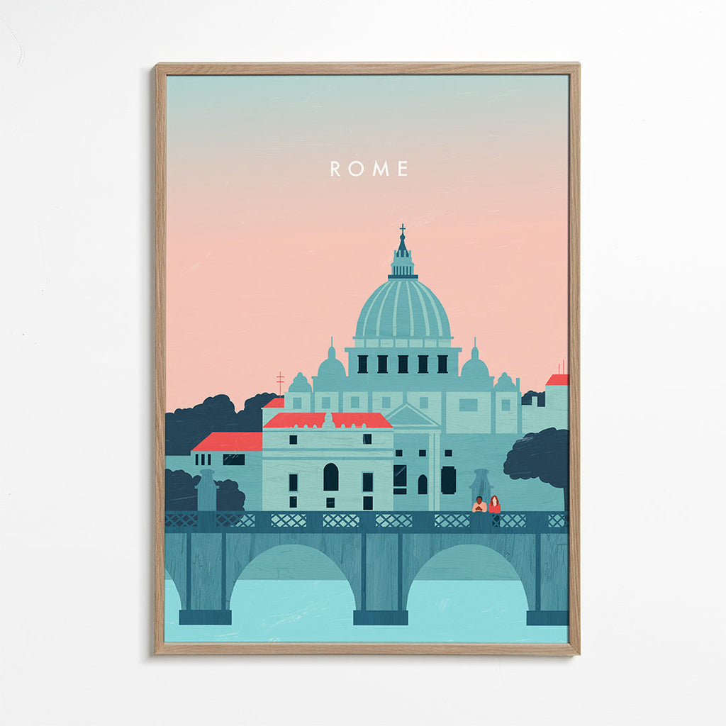 Plakat podróżniczy Rzym w pastelach