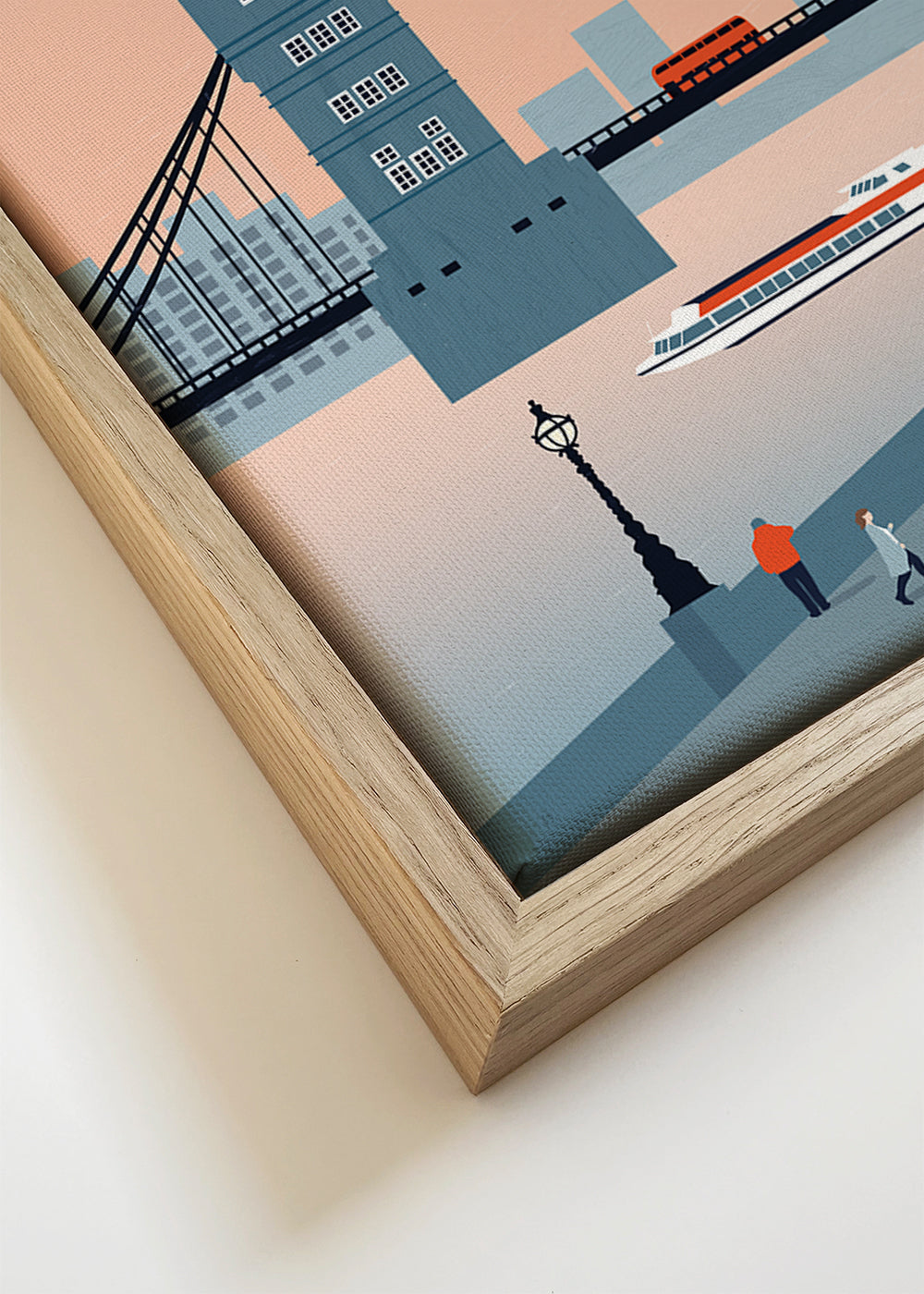 Plakat miasta London most ilustracja