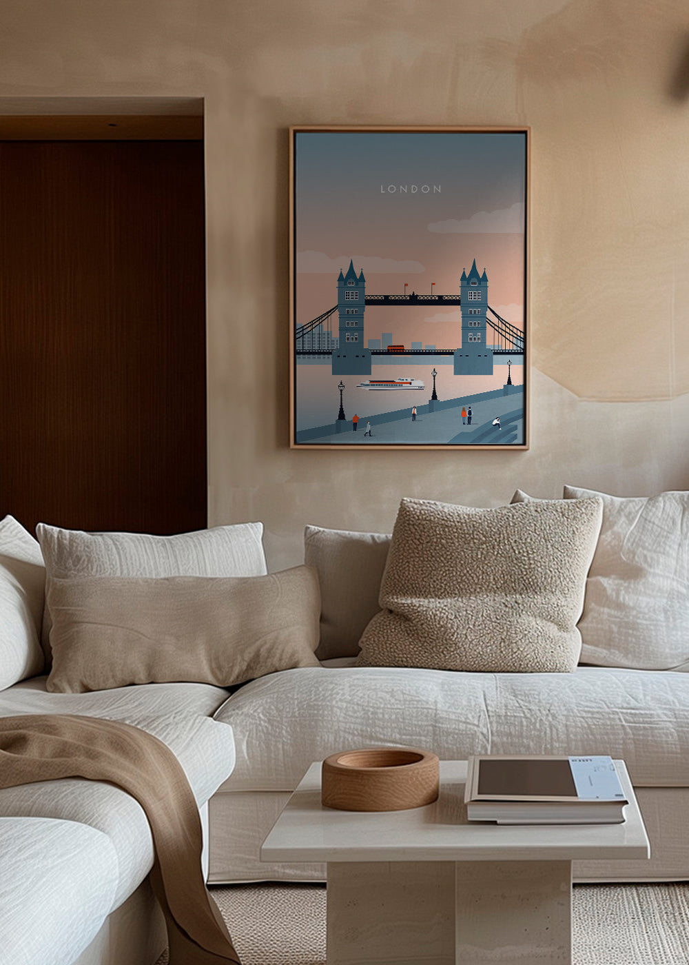 Plakat miasta London most ilustracja