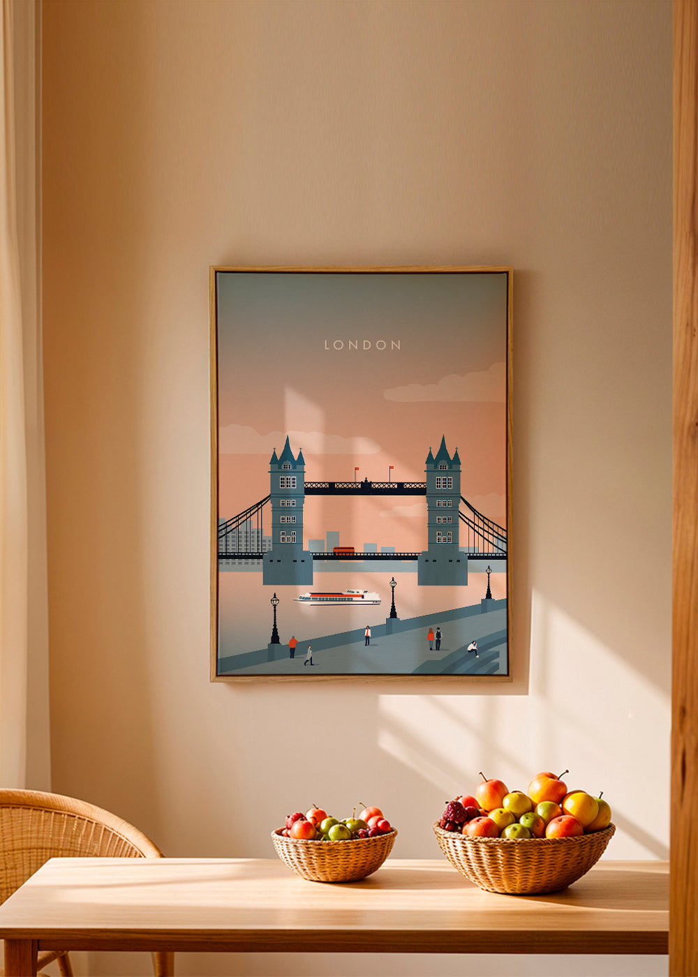 Plakat miasta London most ilustracja