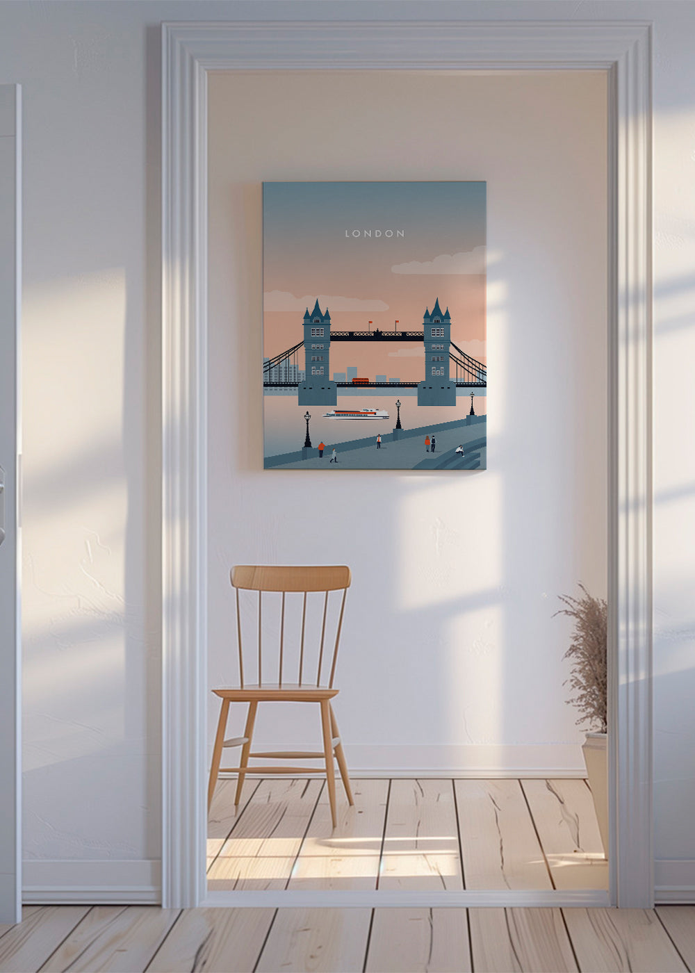 Plakat miasta London most ilustracja