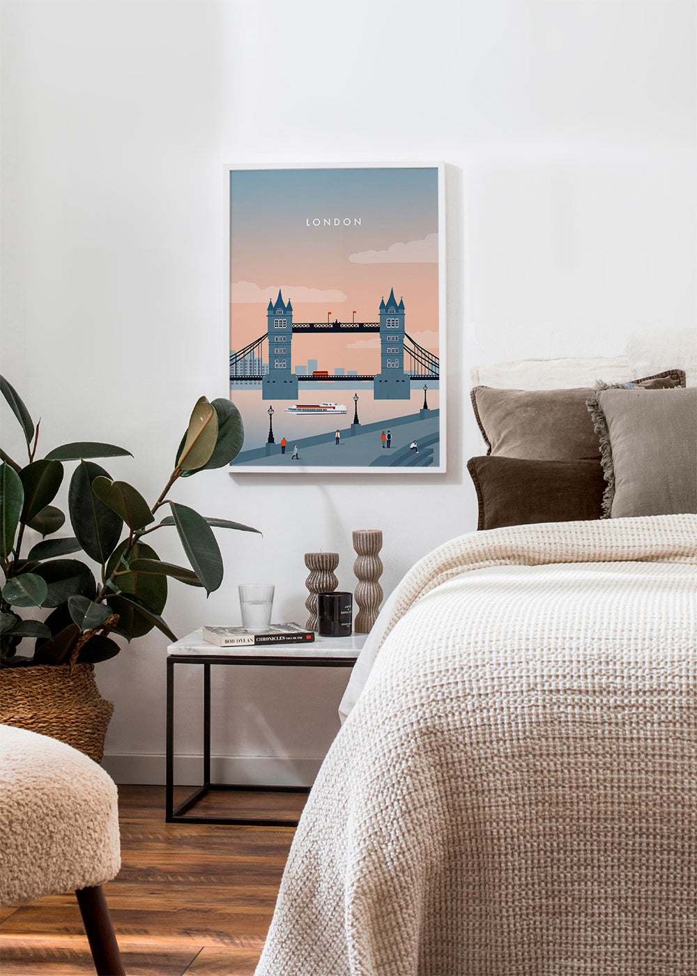 Plakat miasta London most ilustracja