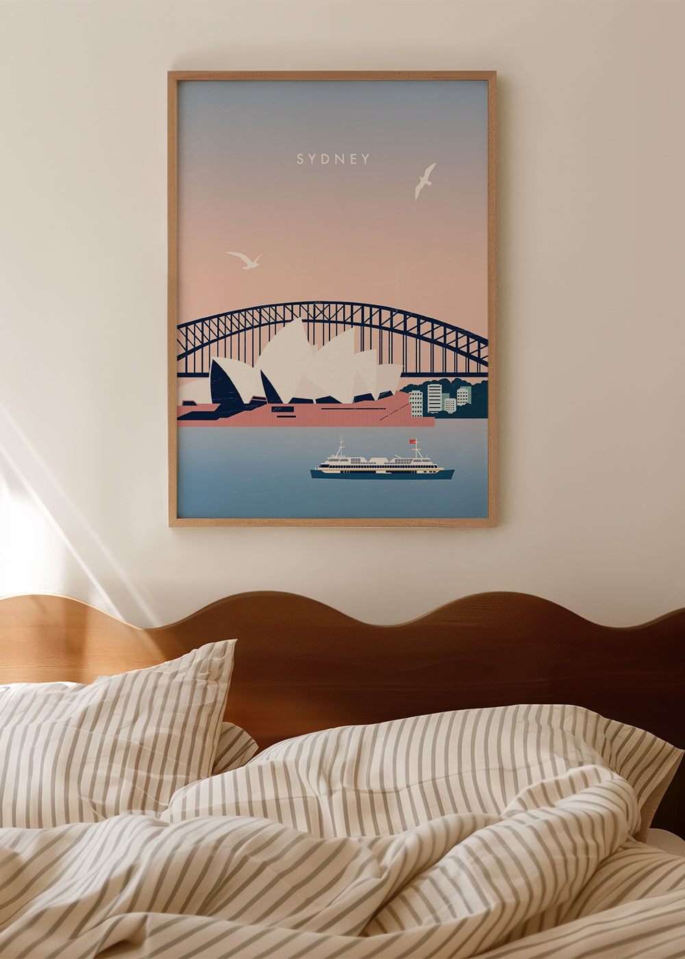 Plakat podróżny Sydney: Opera i most w ilustracji