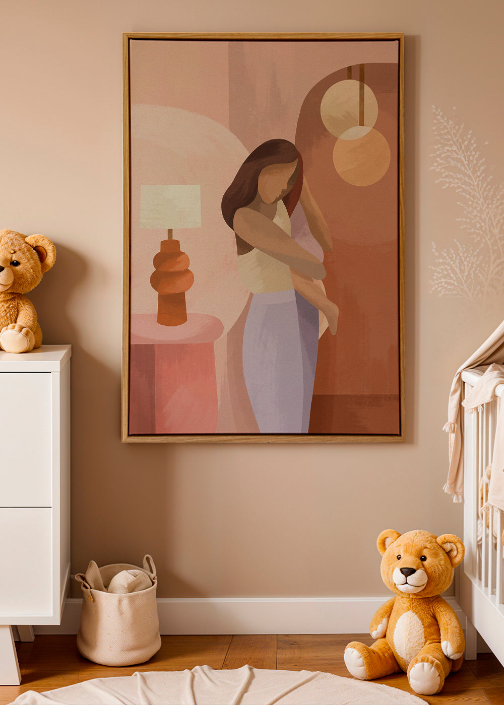 Ilustracja matczyna w pastelowych barwach