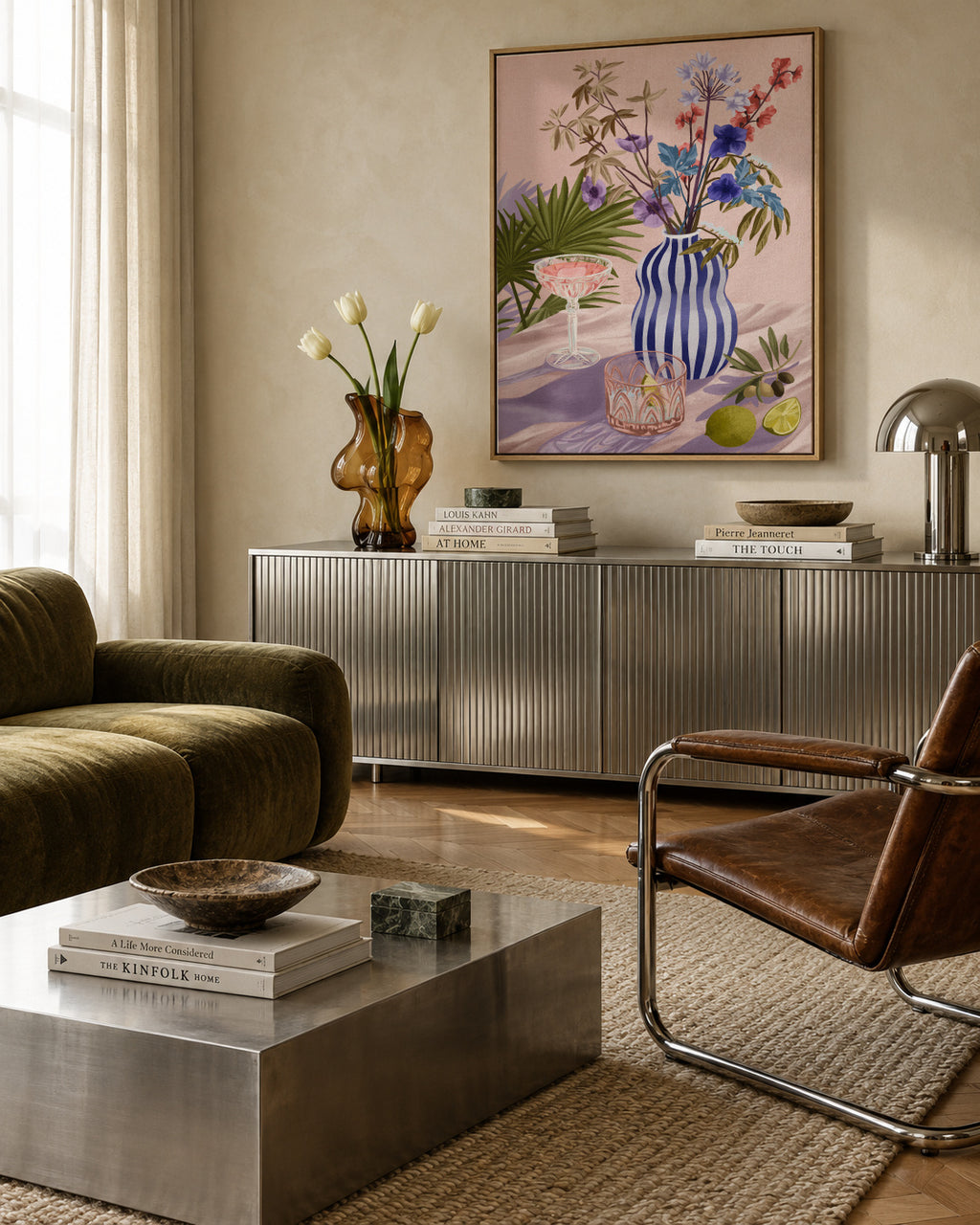 Lilac Summer - Framed canvas in an interior