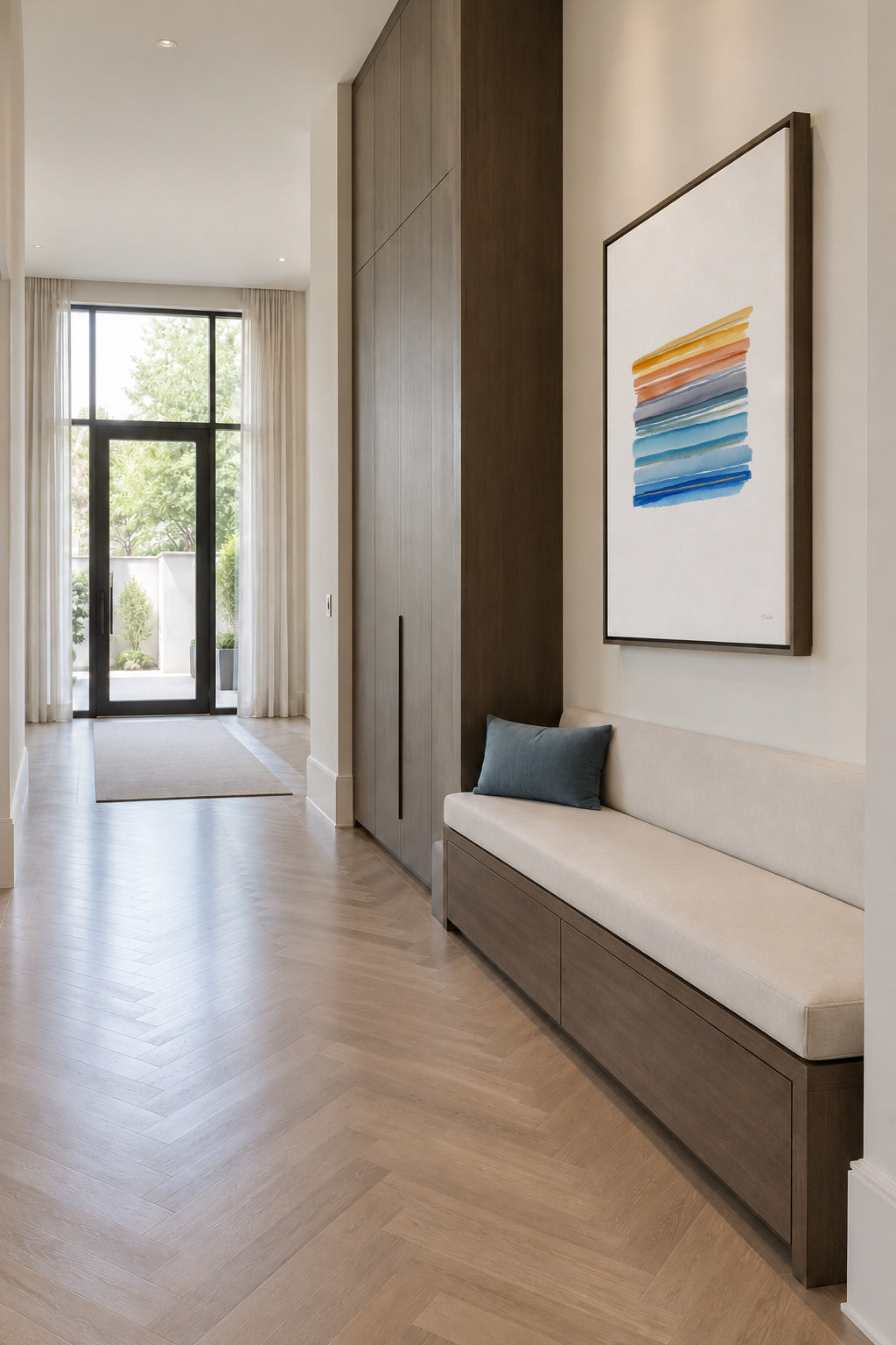 Apreciar o cair da tarde - Framed canvas in an interior