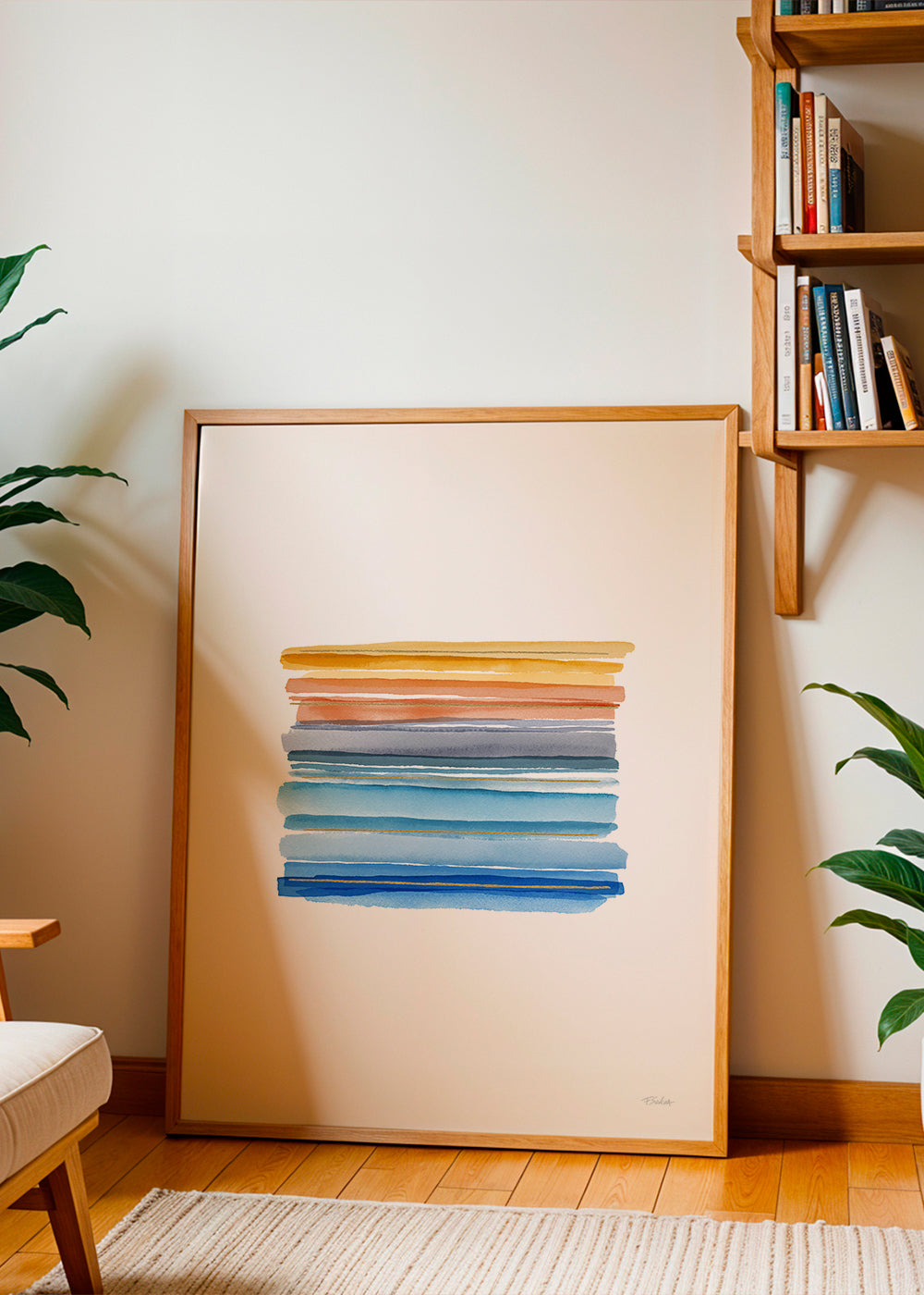 Minimalistyczne pasma akwarelowe