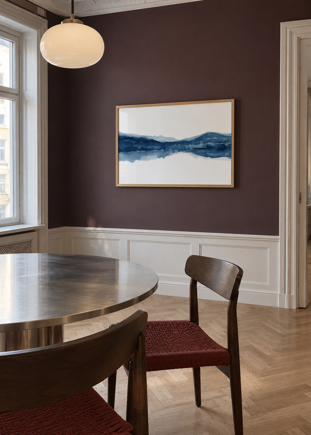 Watercolor landscape N1 - Framed poster in an interior