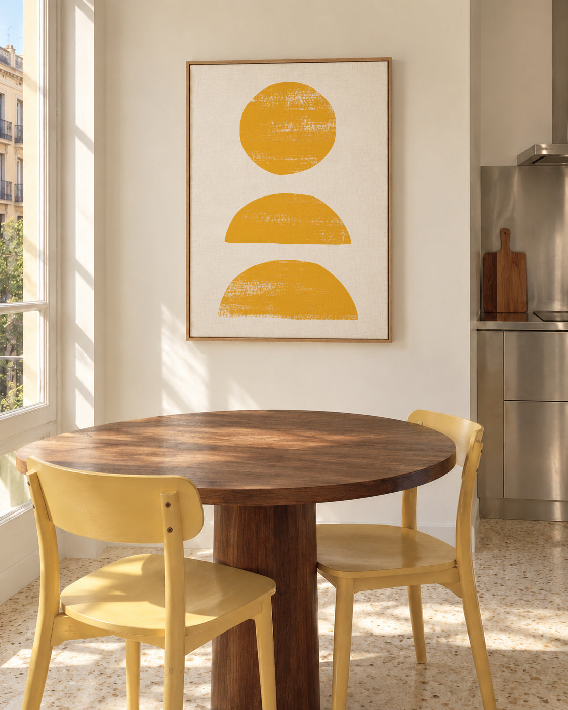 Abstract N11 - Framed canvas in an interior