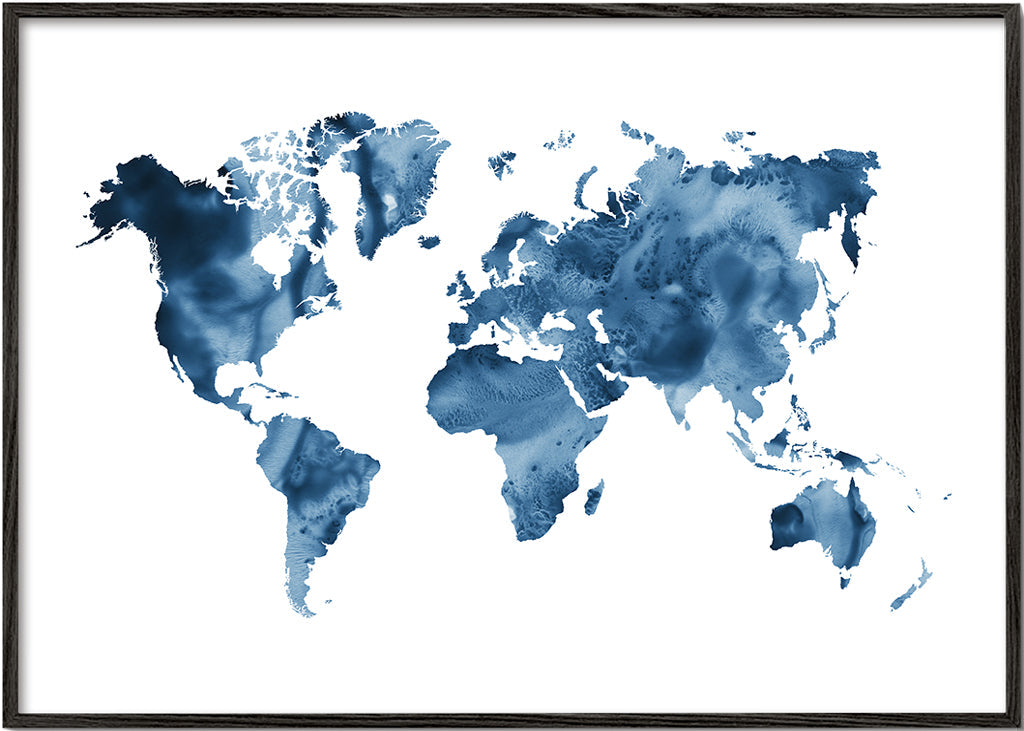 Sztuka do kuchni: mapa świata indygo