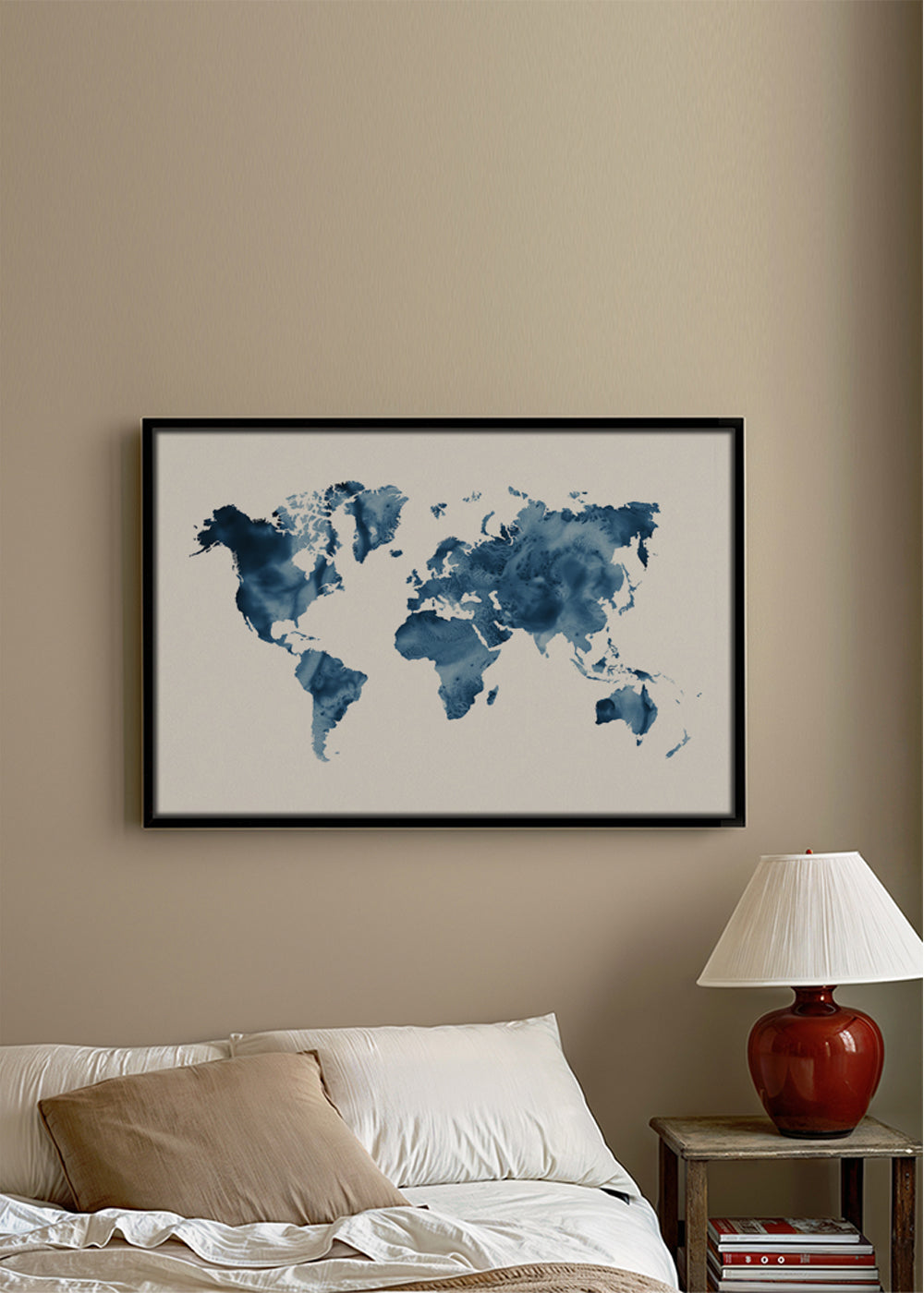 Sztuka do kuchni: mapa świata indygo